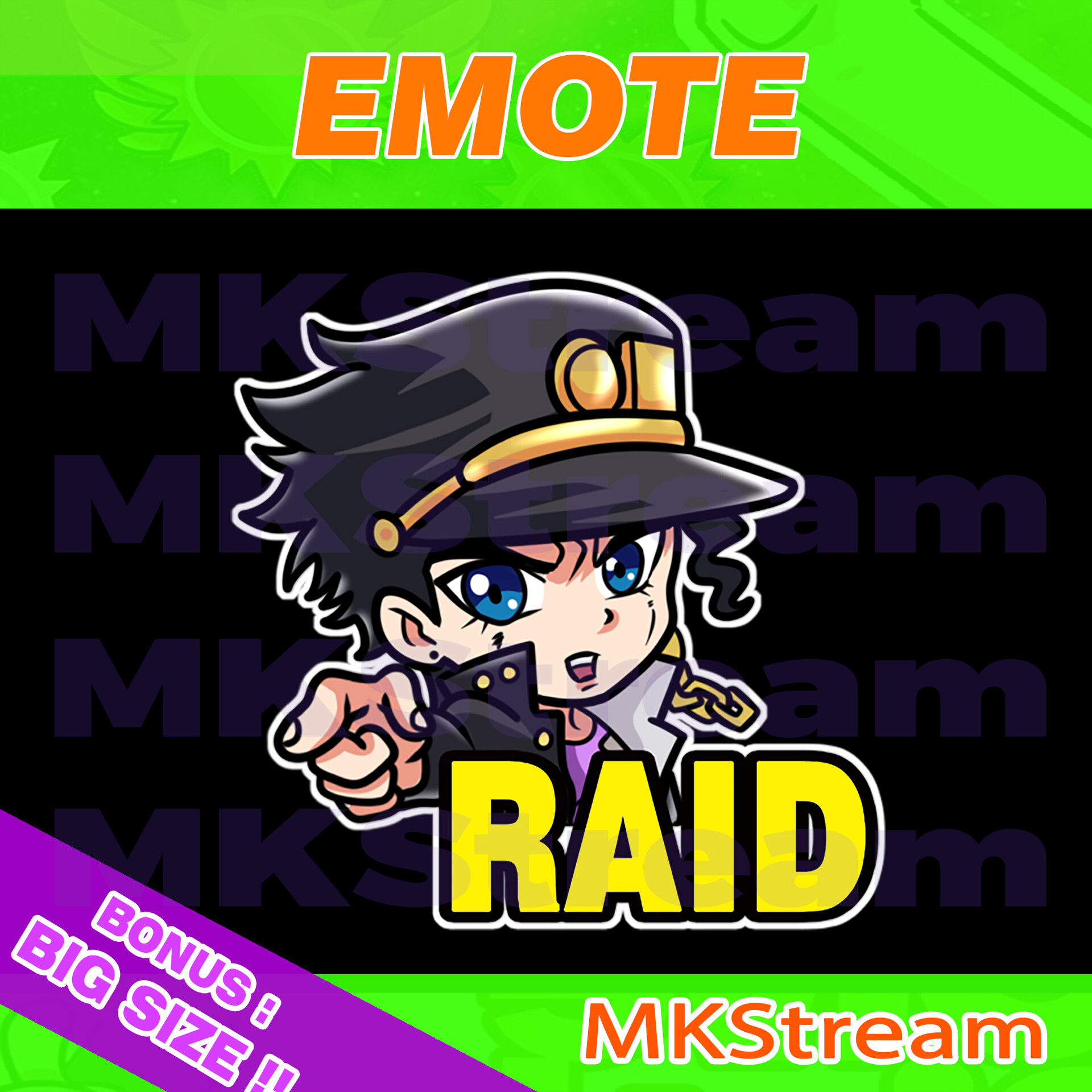 Artstation Twitch Emotes Jojo Jotaro Raid