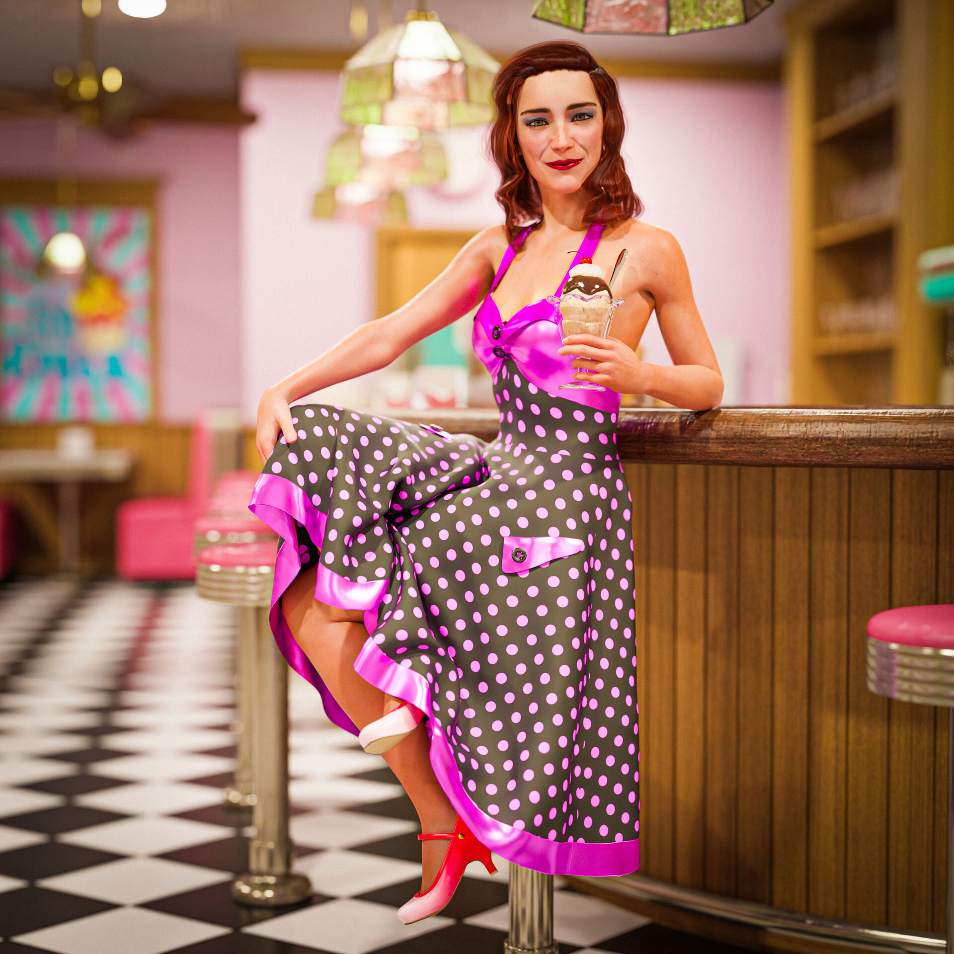 Rockabilly swing skirt cheap