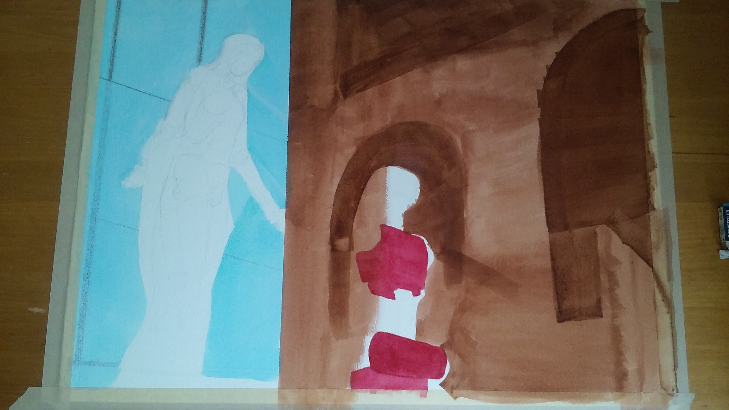 Tried watercolor.....before learning it well.