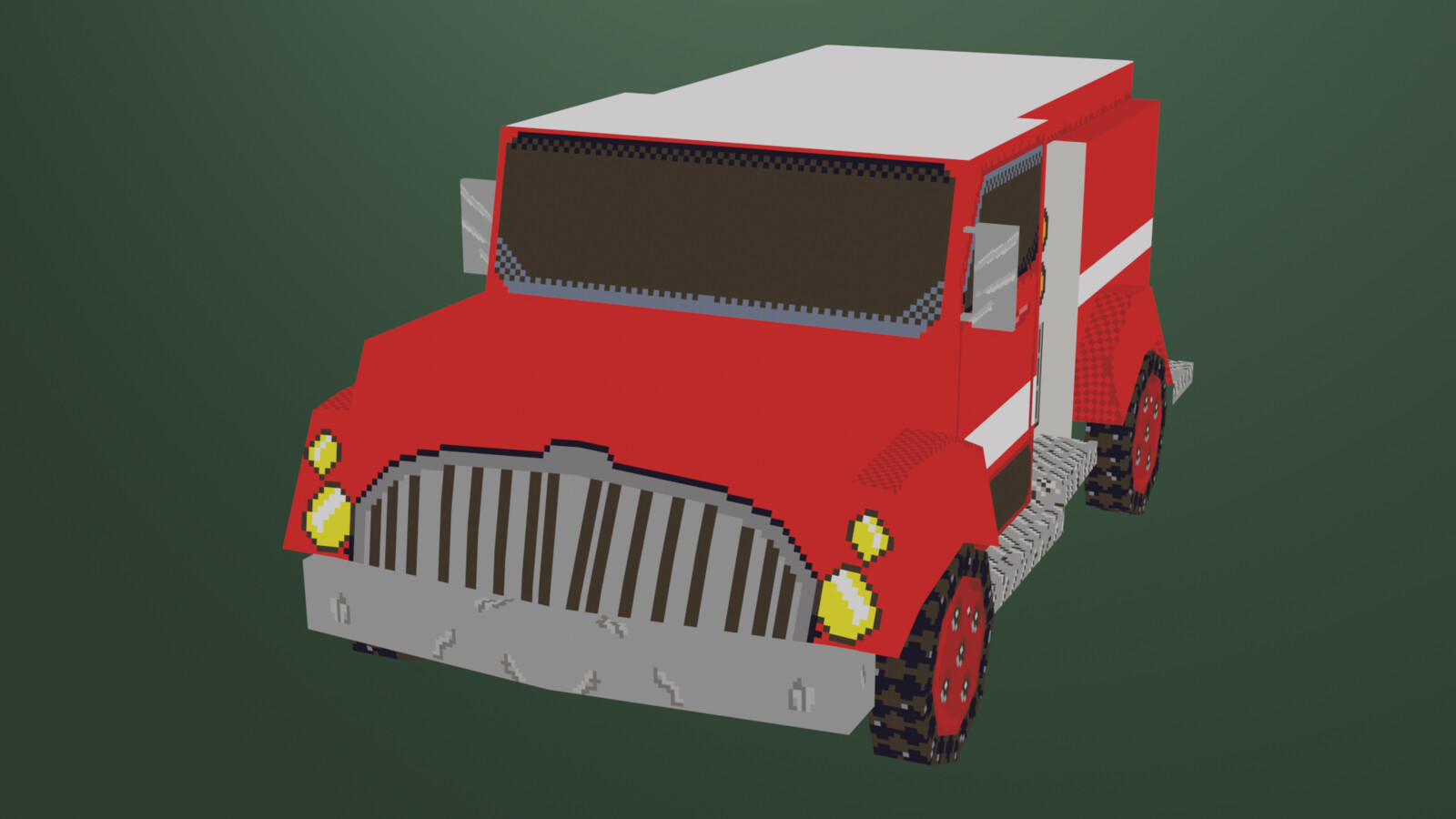 Poly Pixel; Fire Truck