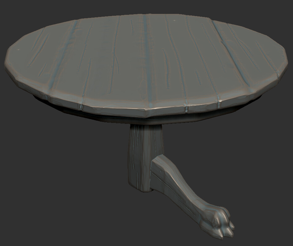 Parts were duplicated for efficiency, such as the legs on this table.