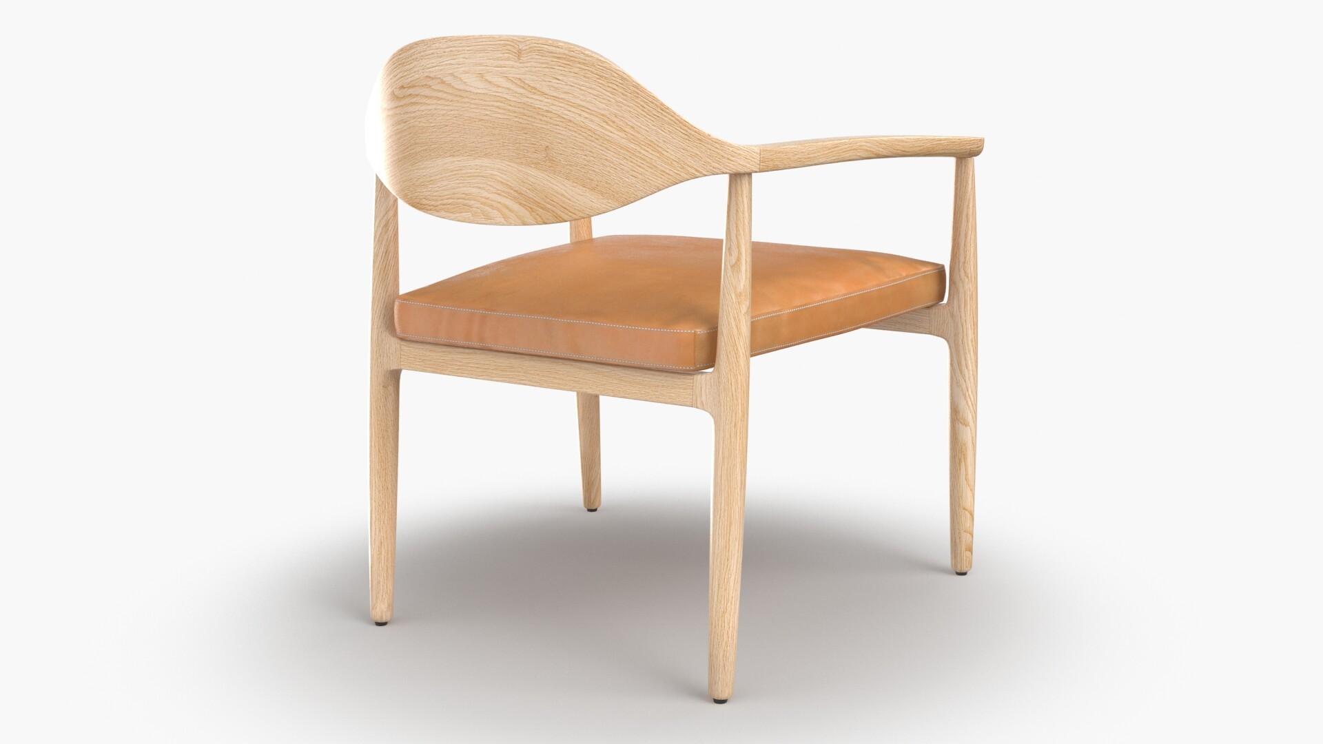 Arris leather exposed wood chair 2025