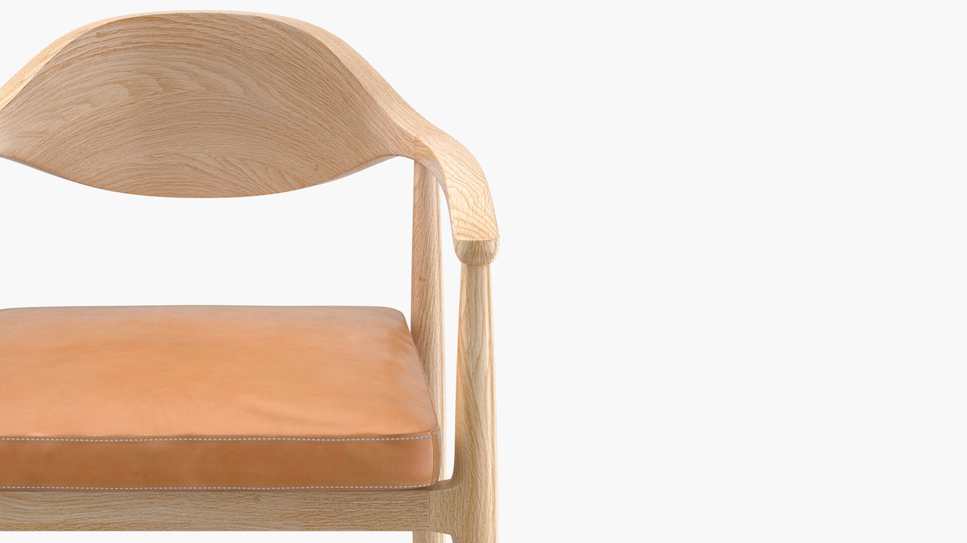 Arris leather exposed wood hot sale chair