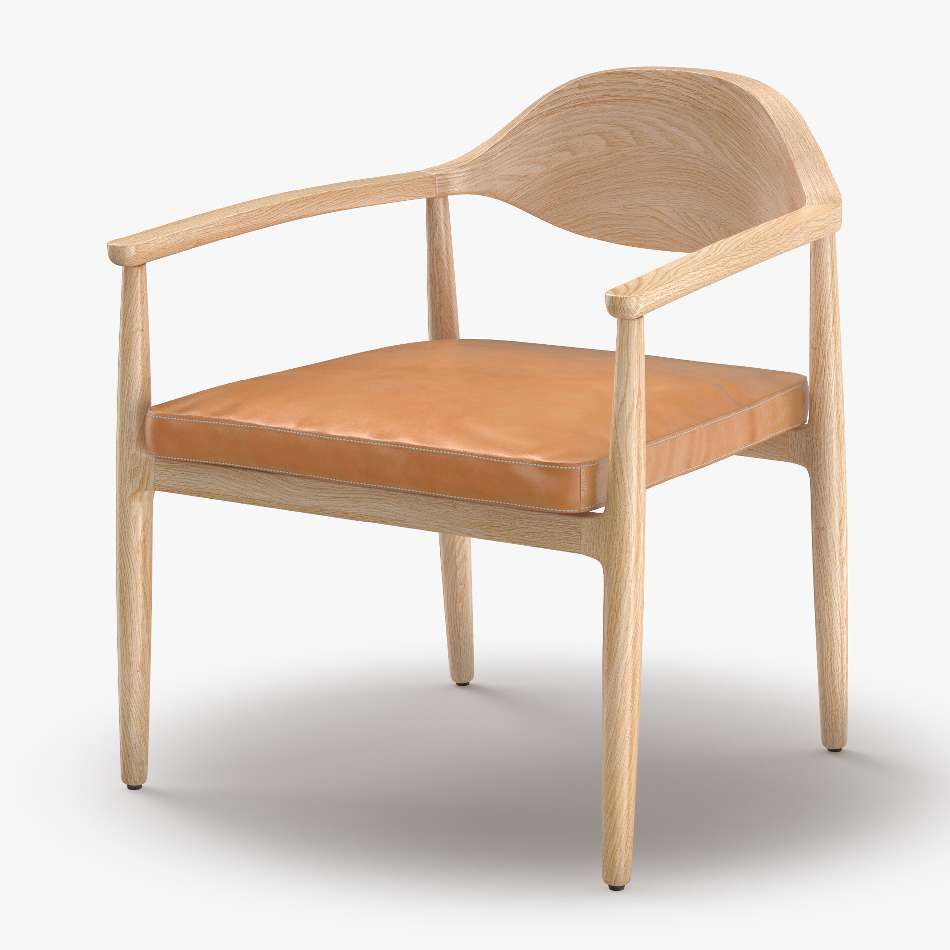 Arris leather exposed wood chair store