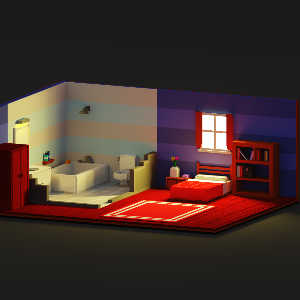 ArtStation One room Apartment artstation-one-room-apartment