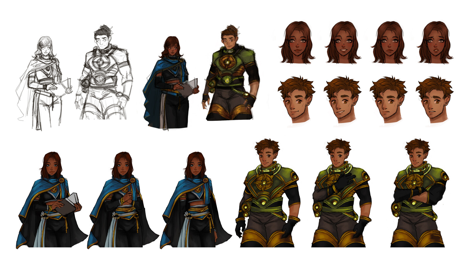 Peter Pan Visual Novel Character Sprite Development- Mother and Father
