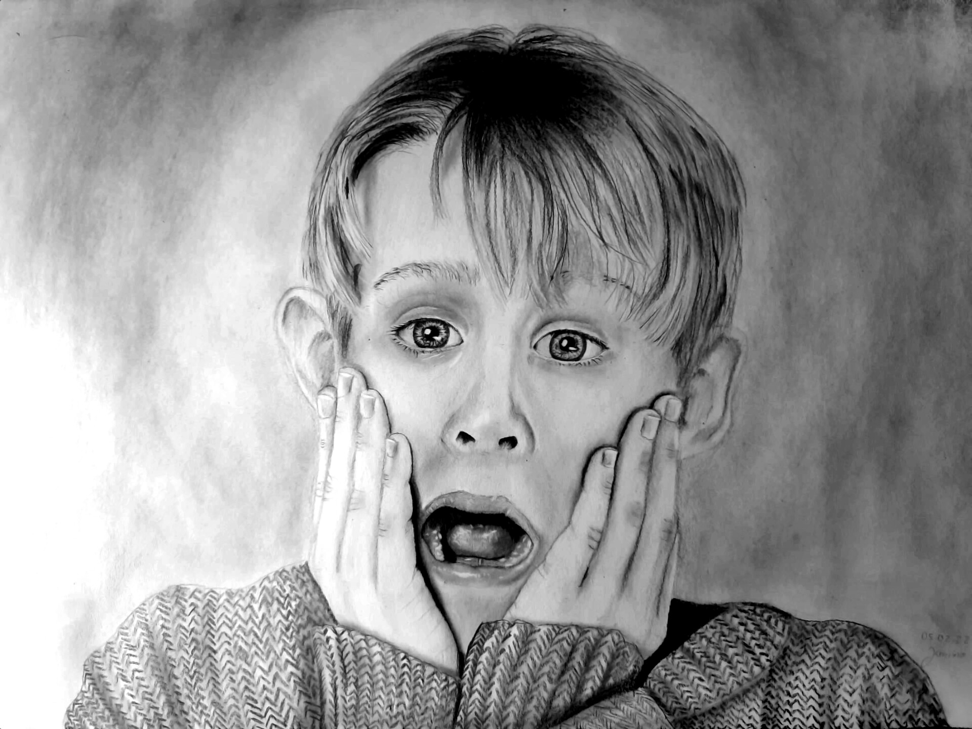 ArtStation - Graphite Drawing 009 Macaulay Culkin / Kohle Graphite