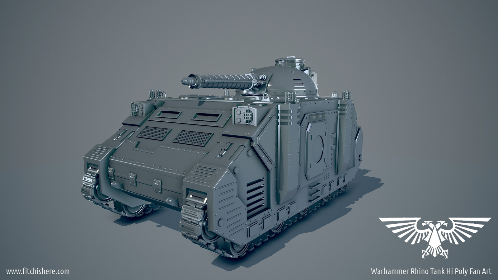Warhammer Rhino Tank High Poly 