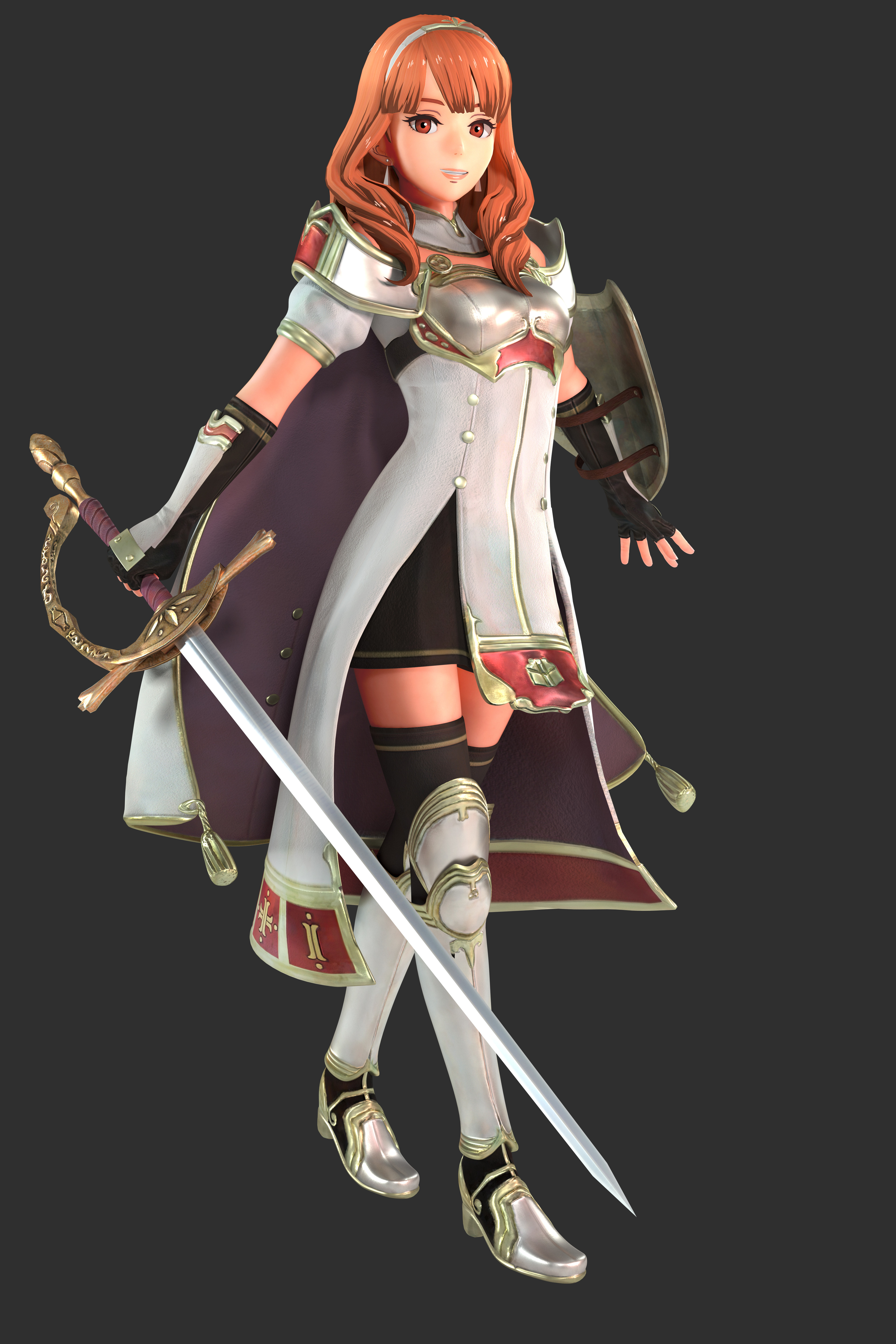 Mike Nickerson's Portfolio - [FE] Celica - (Smash Ultimate Render)