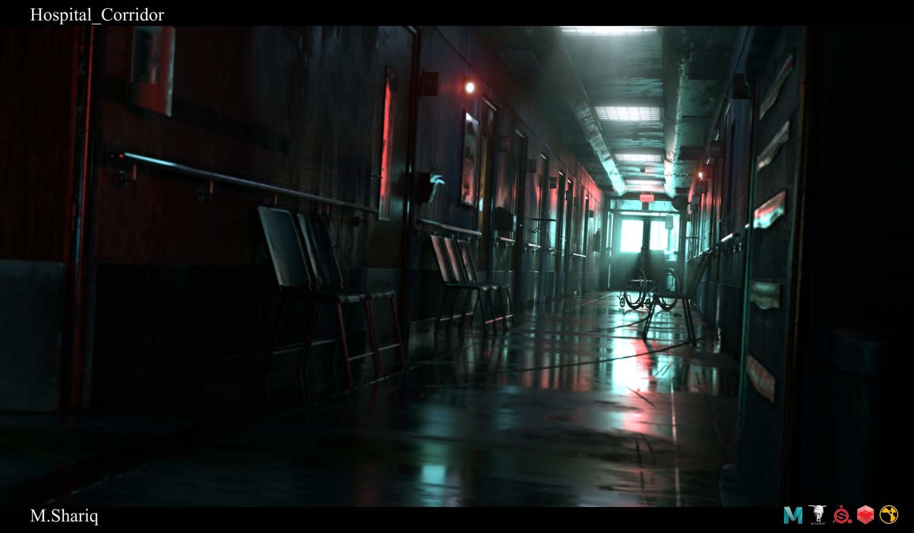 ArtStation - Hosptail_Corridor