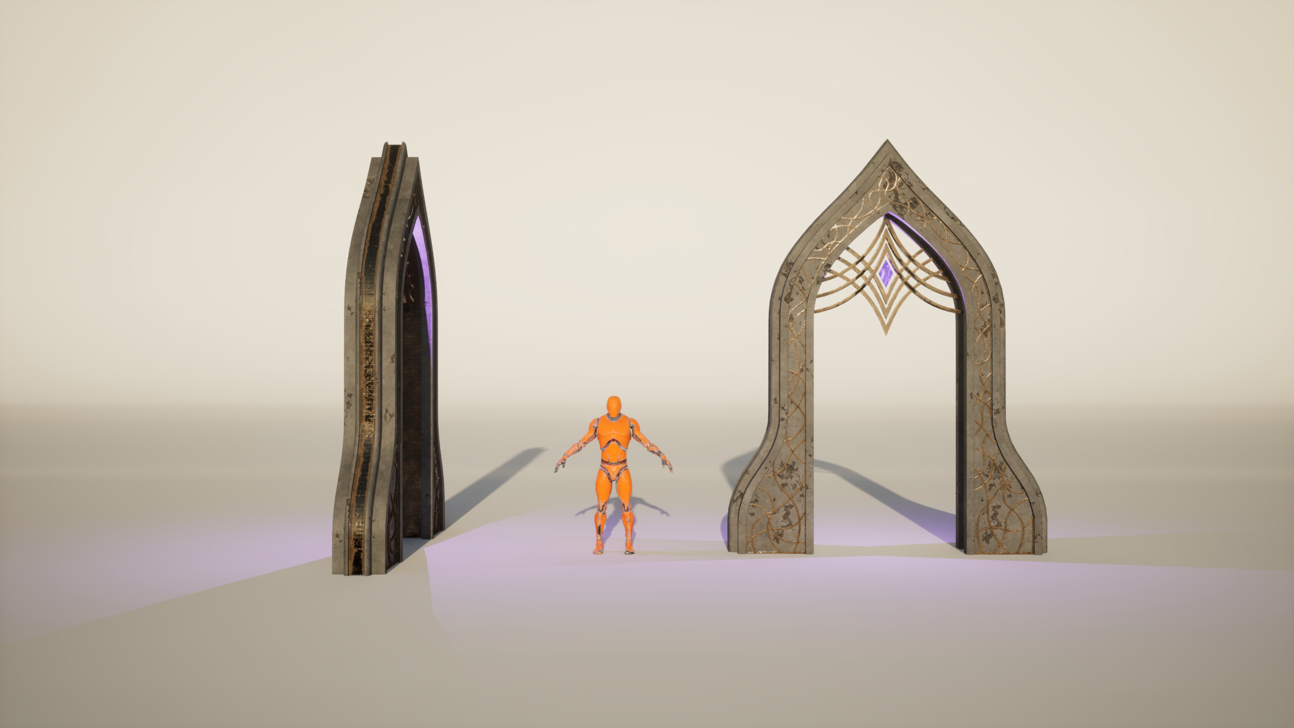 Gate prop modelled in blender and textured in substance painter