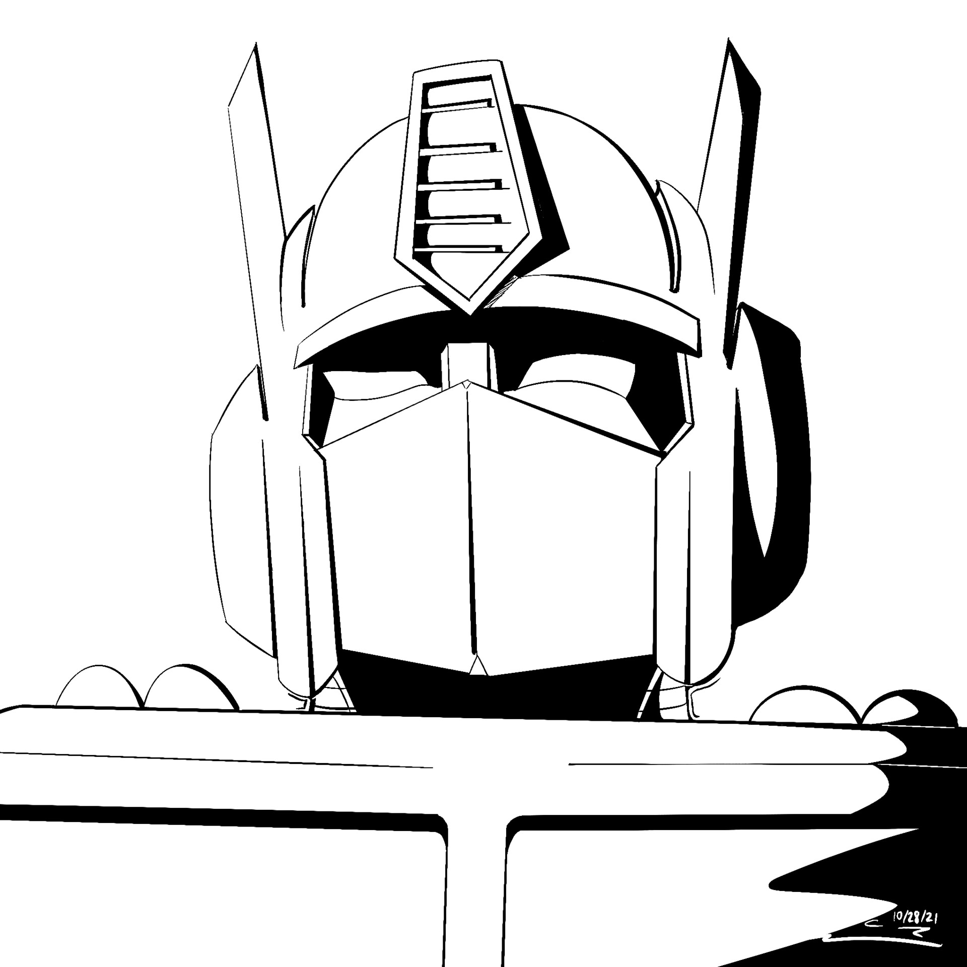 Optimus Prime Face Coloring Page