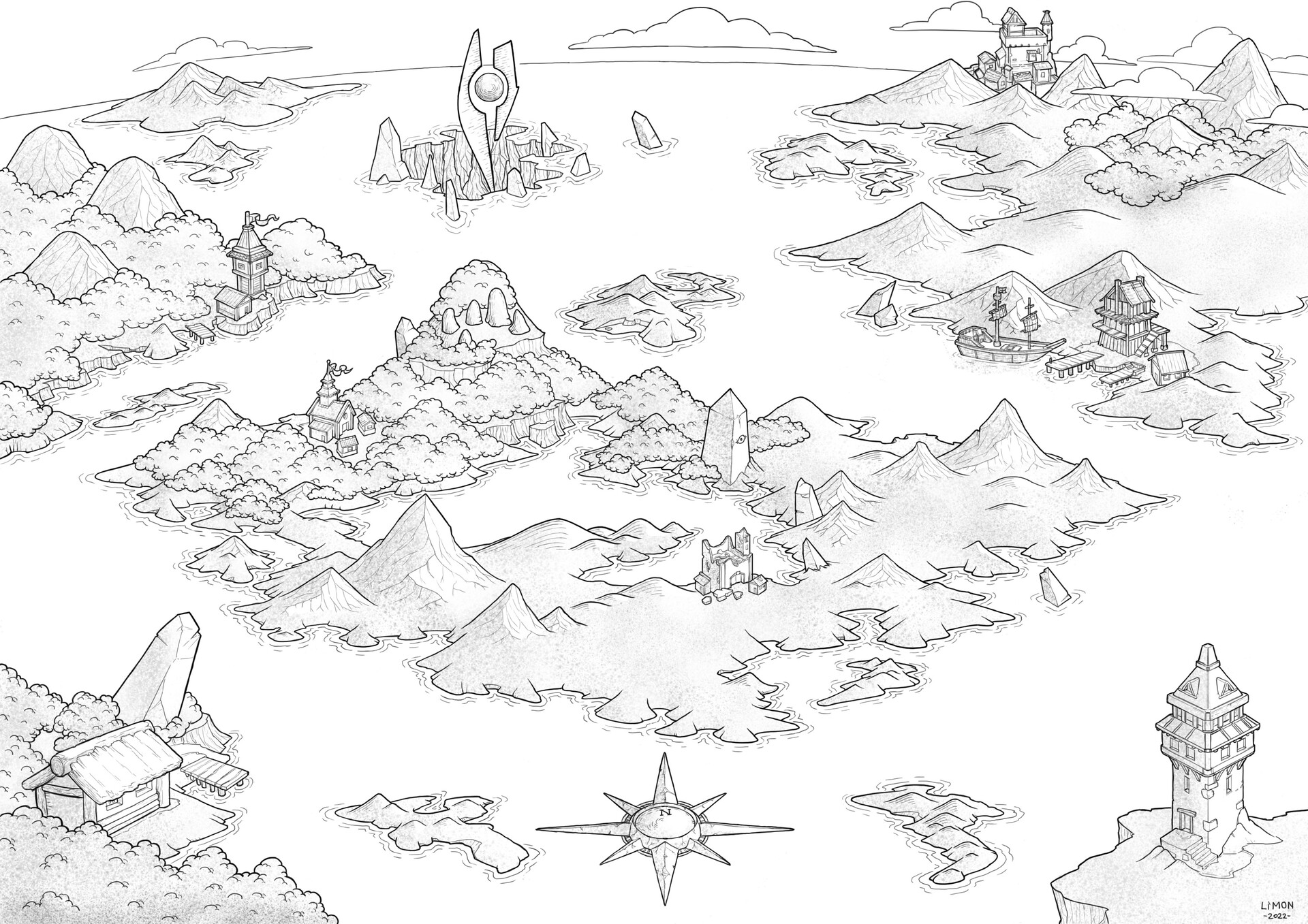 ArtStation - Commissioned map for a game project