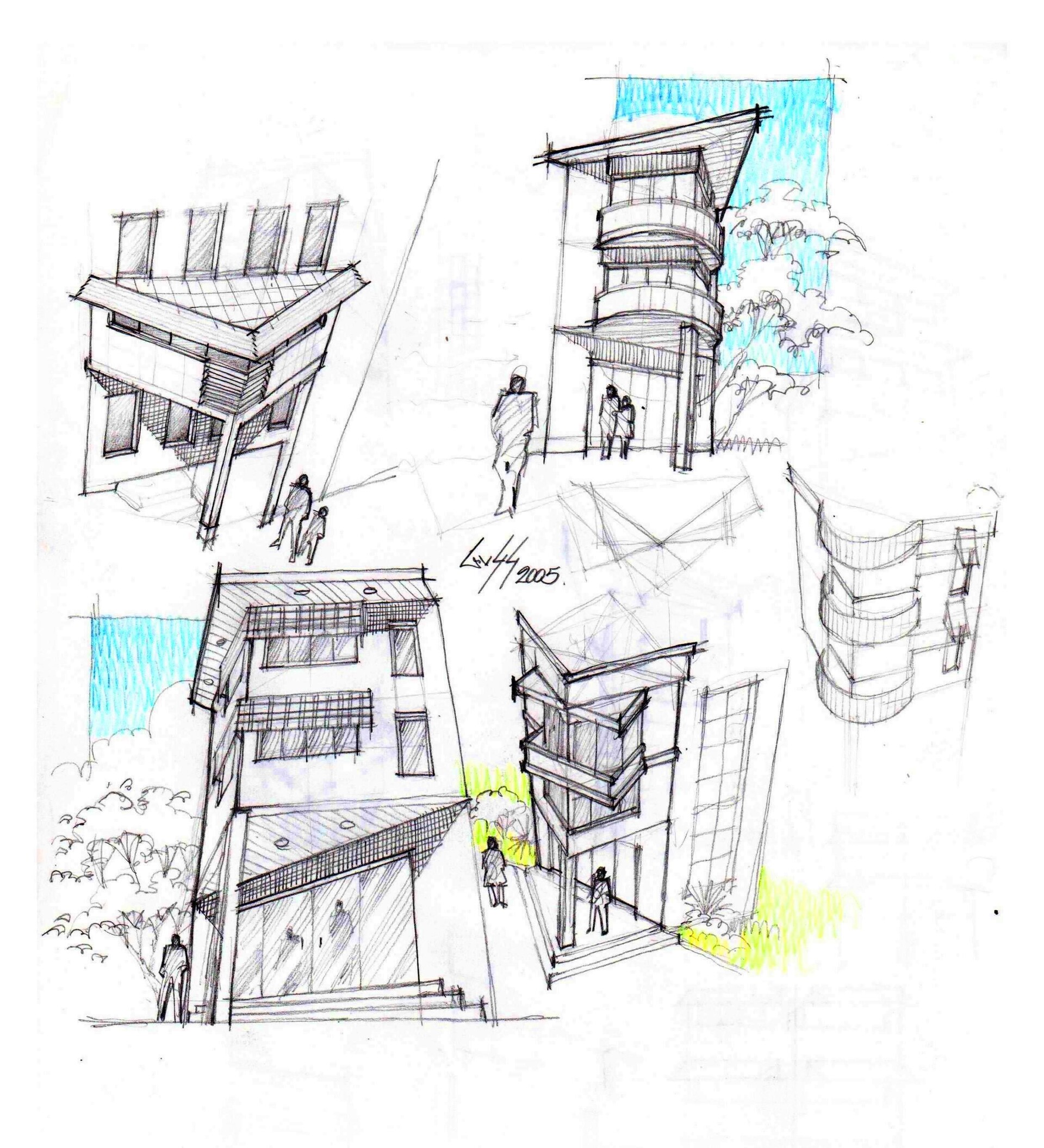 esquisse #sketch #drawing #architecture #manual #rendering  Architecture  drawing presentation, Architecture design process, Architecture portfolio  design