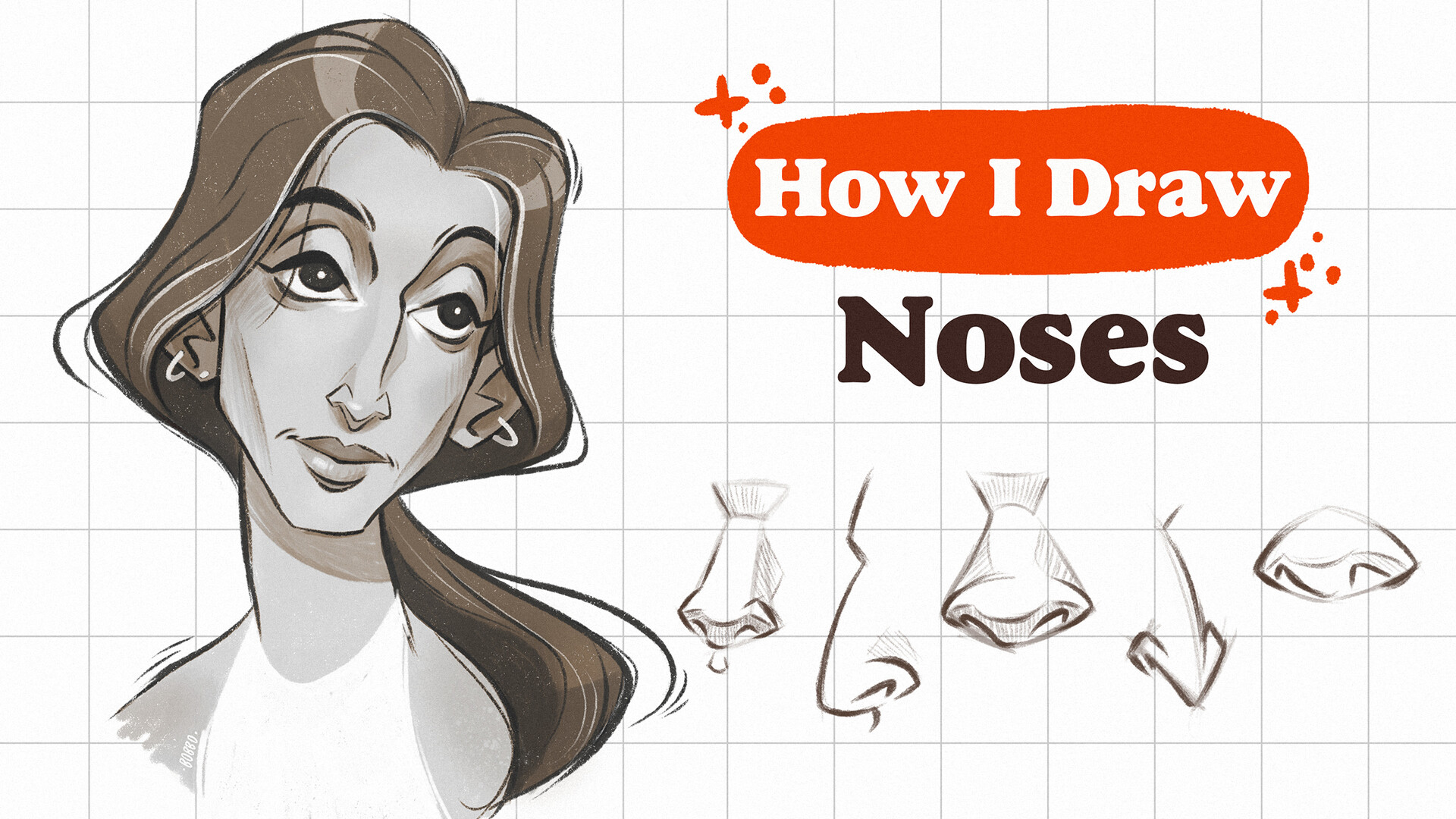 How To Draw a Nose Step by Step - How To Draw Dojo