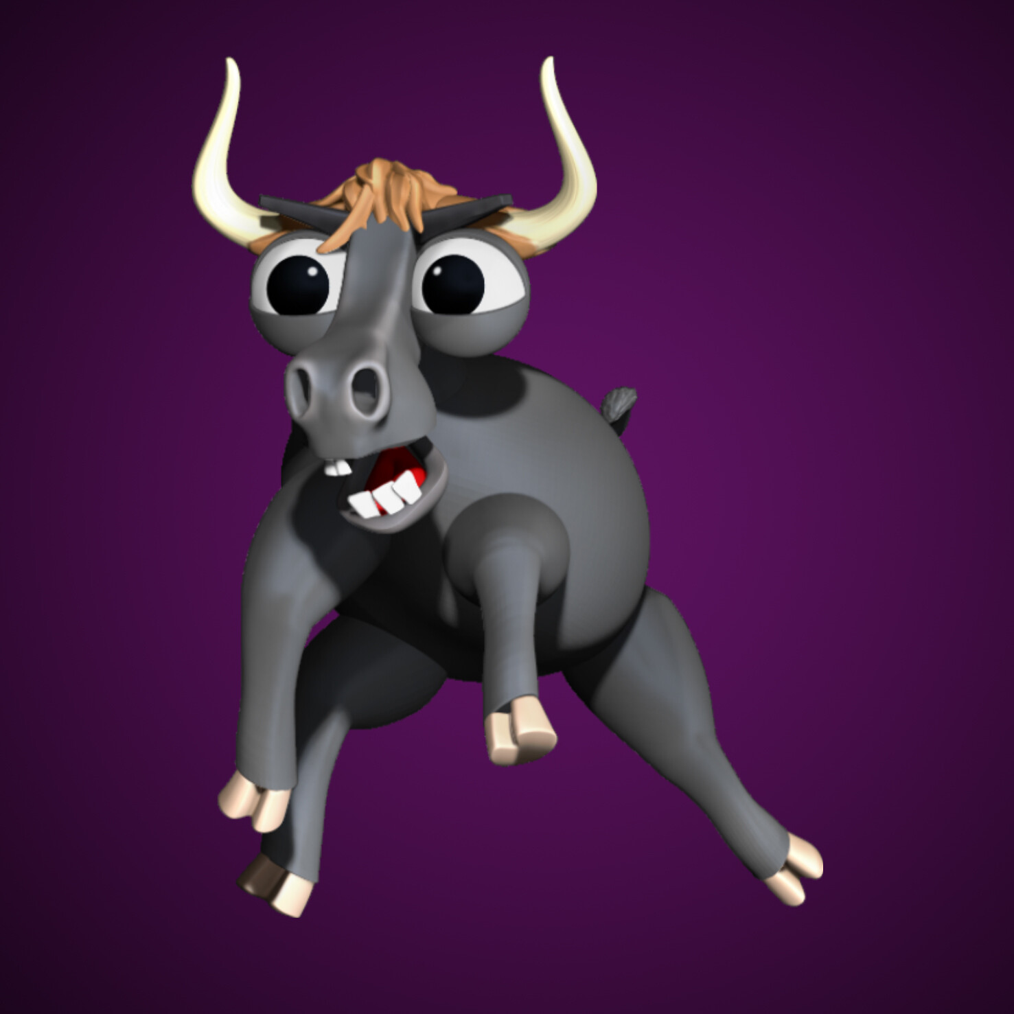 ArtStation - Cartoon bull