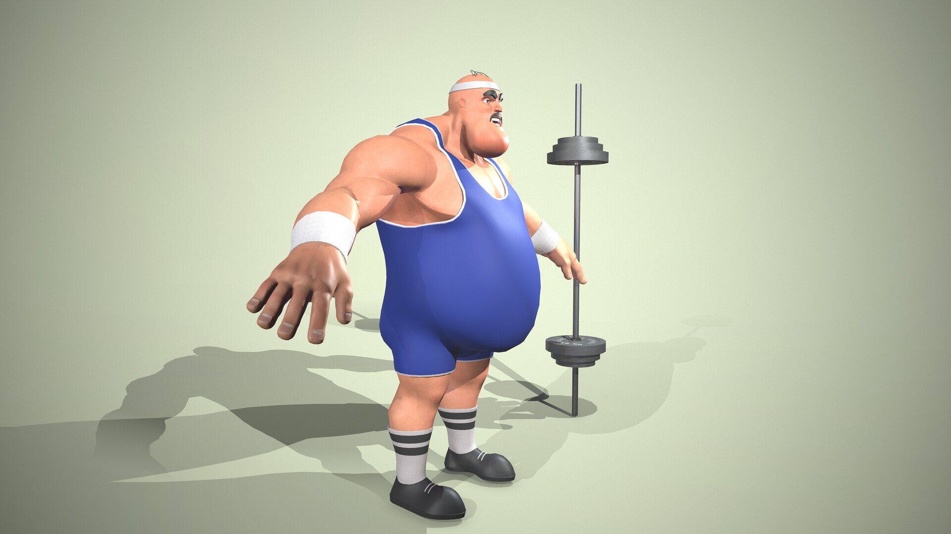 strong guy cartoon