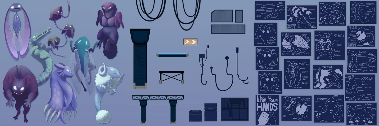 All the assets I made for the game 