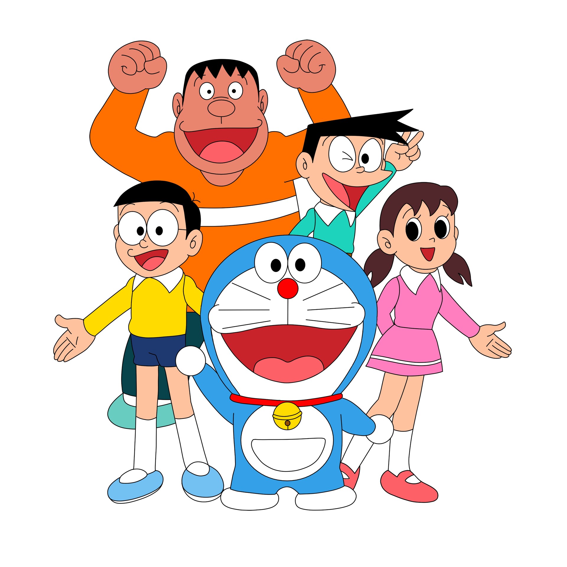 How to draw Doraemon and his Friends || Step by step || - YouTube
