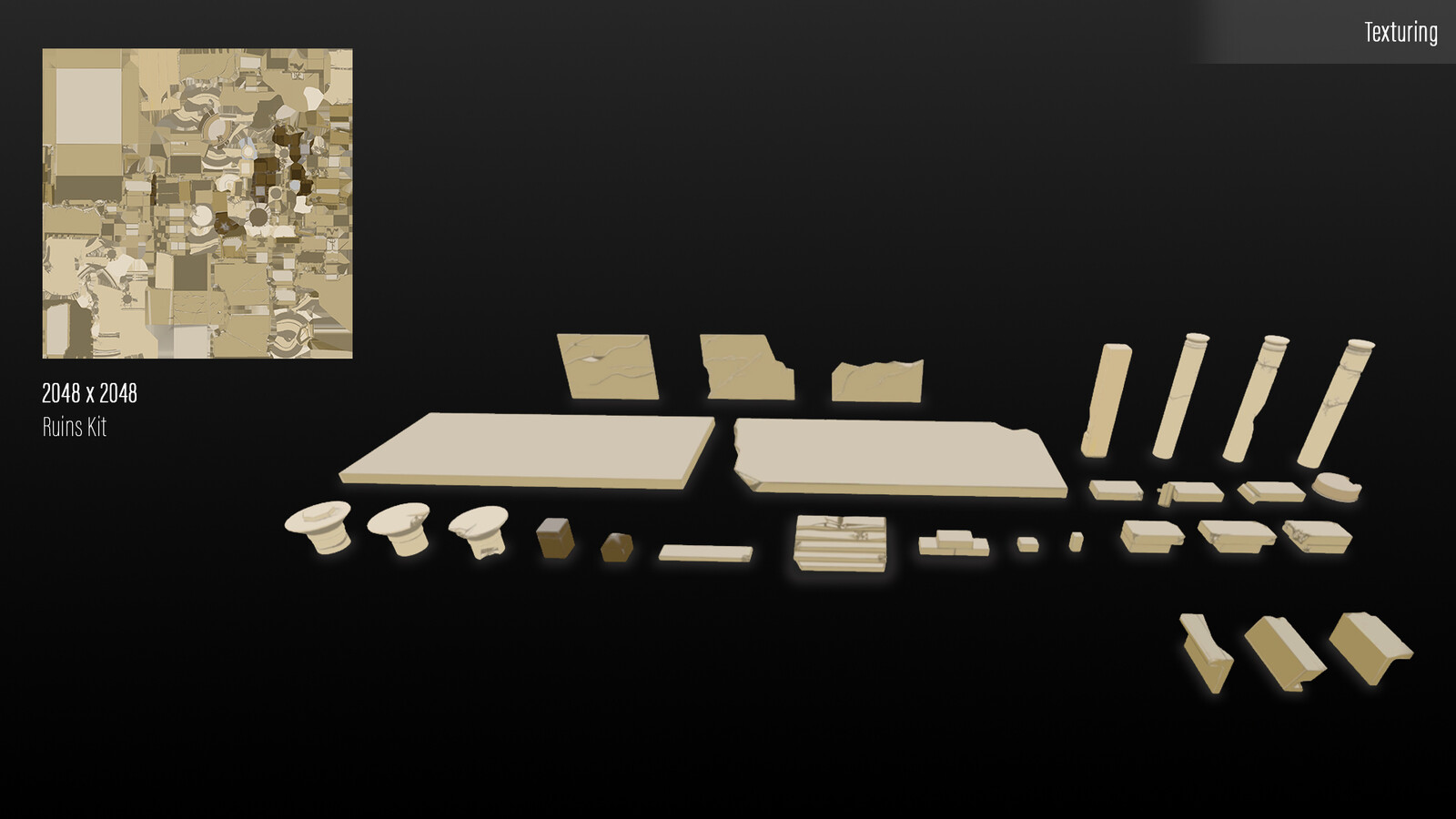 Texturing of a Ruins Kit
Modelling by Elizaveta