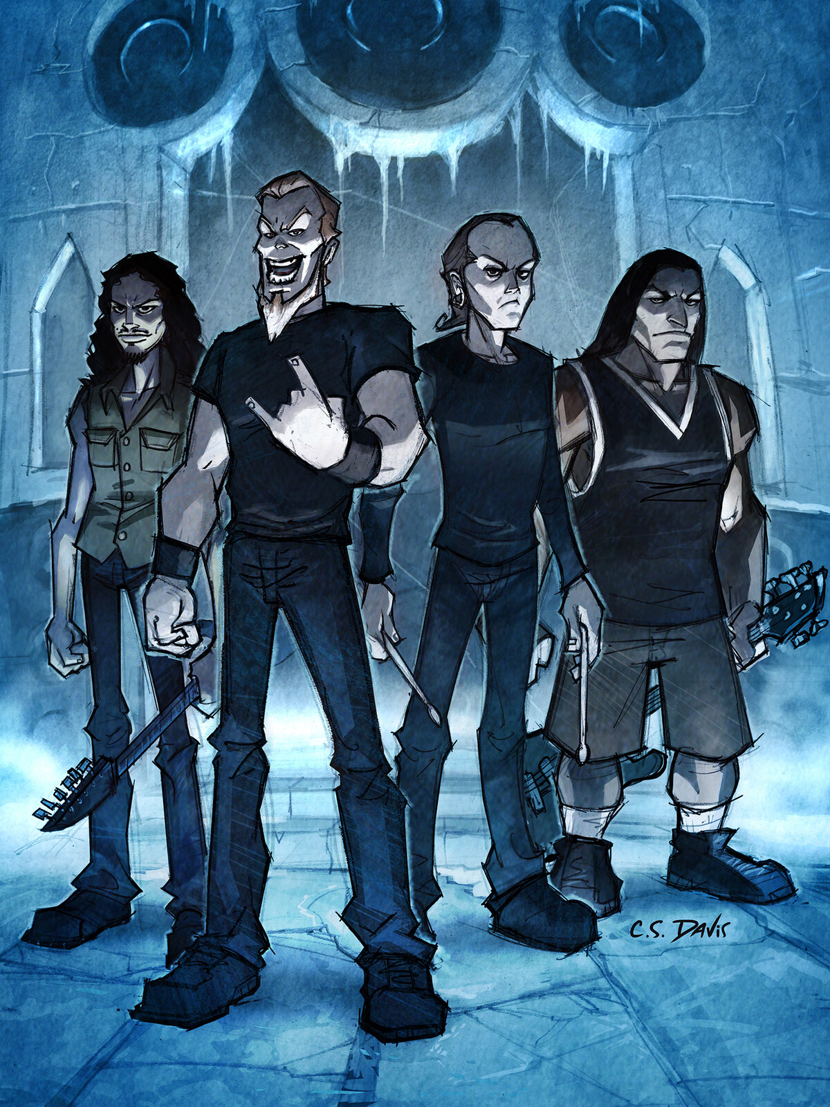 Magazine cover based on the cut scene animations style by Titmouse. 