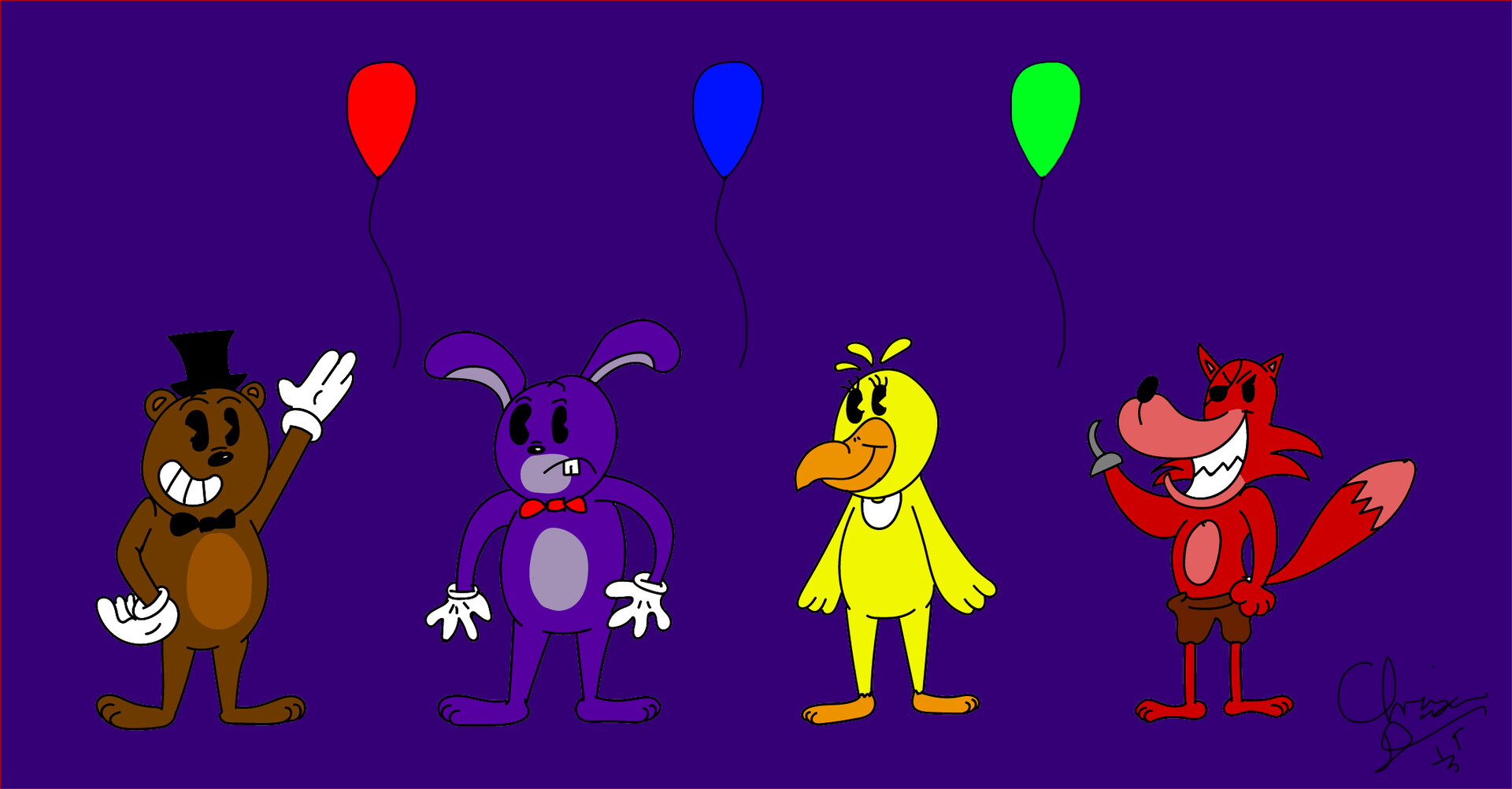 ArtStation - FNAF Rubber Hose Style