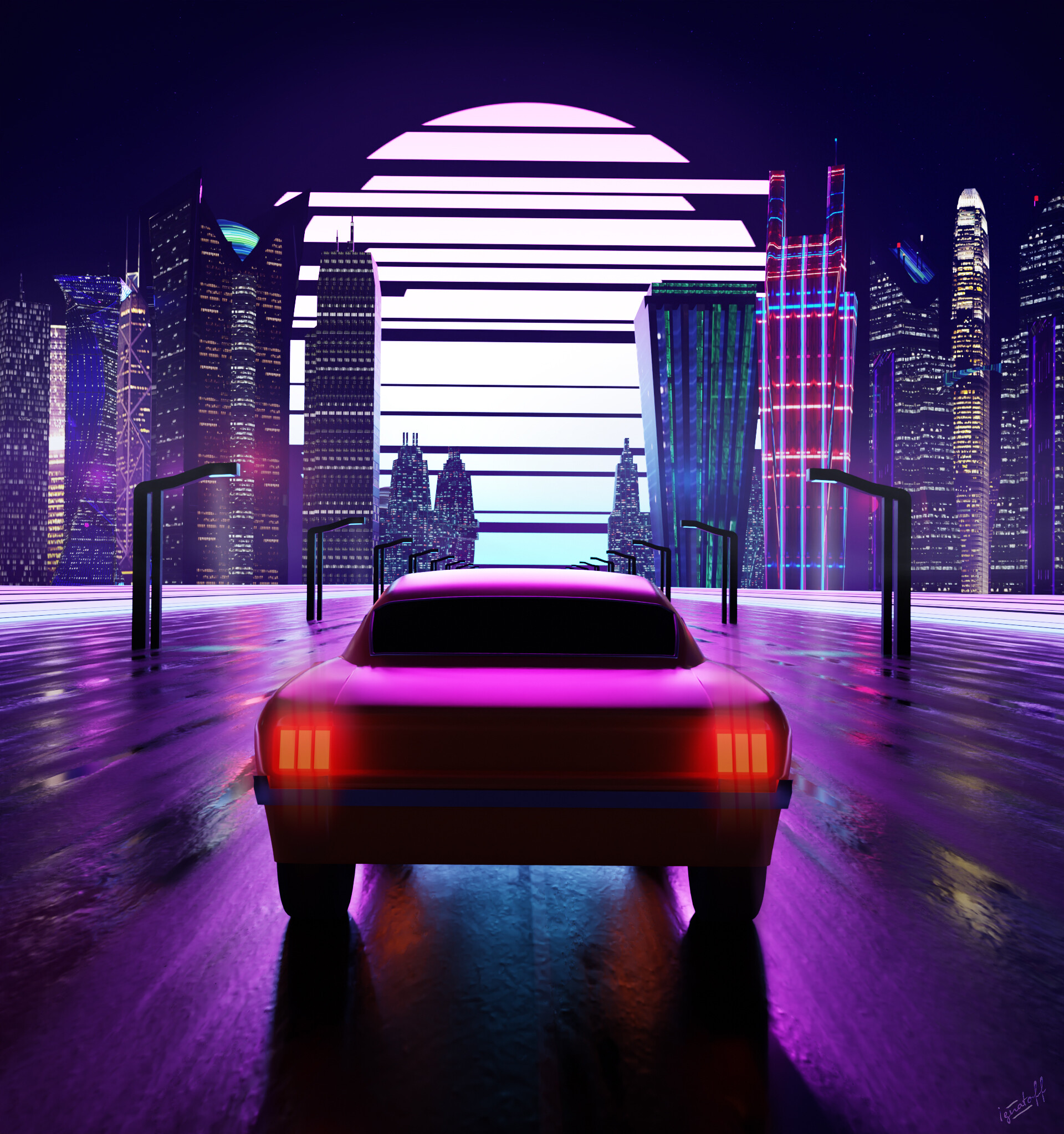 Last night drive. Night Drive.