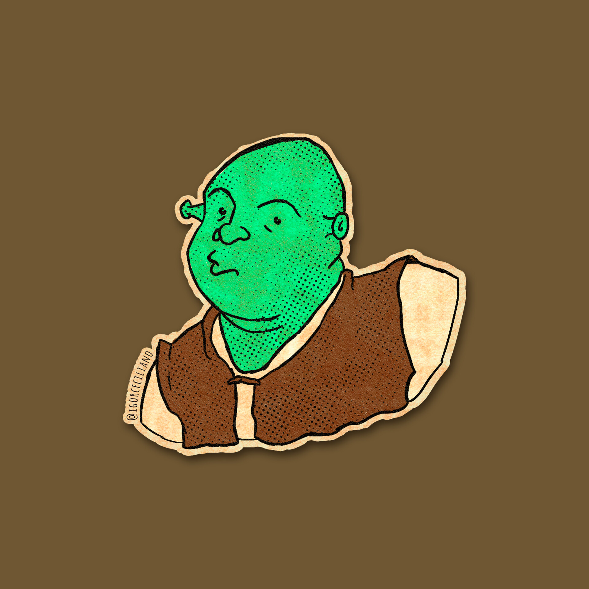 Shrek Face Sticker - Shrek Face - Discover & Share GIFs