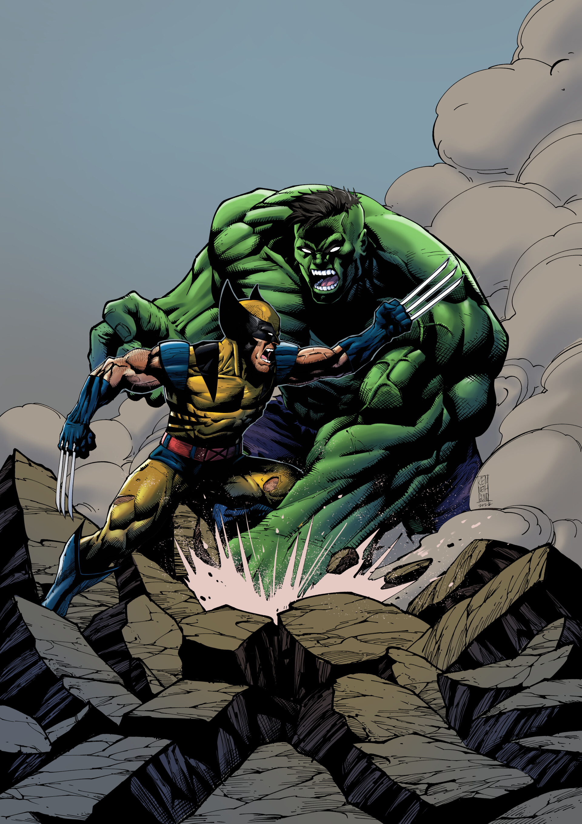 Artstation Hulk Vs Wolverine