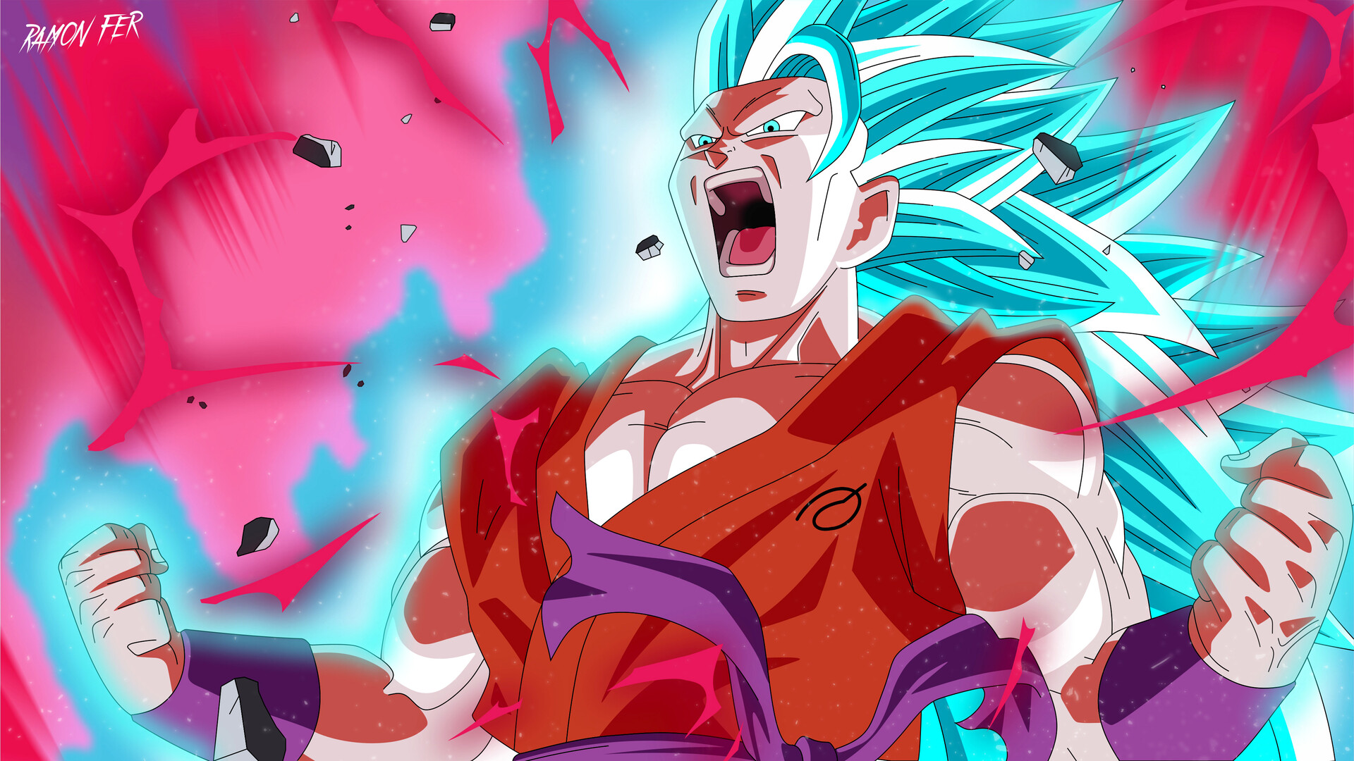 Goku Blue 3, hero, super, HD wallpaper