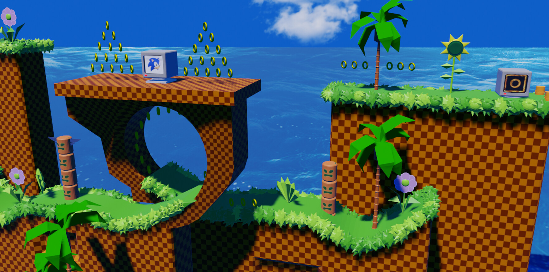 Chào mừng đến với Green Hill 3D Redesign | Sonic The Hedgehog tuyệt vời trên ArtStation! Bạn có tò mò về cách nhóm thiết kế đã tái hiện lại đại dương xanh và những rặng núi cỏ xanh lá dày đặc của “huyền thoại” Sonic nổi tiếng? Hãy cùng thưởng thức bức tranh ấn tượng này ngay!