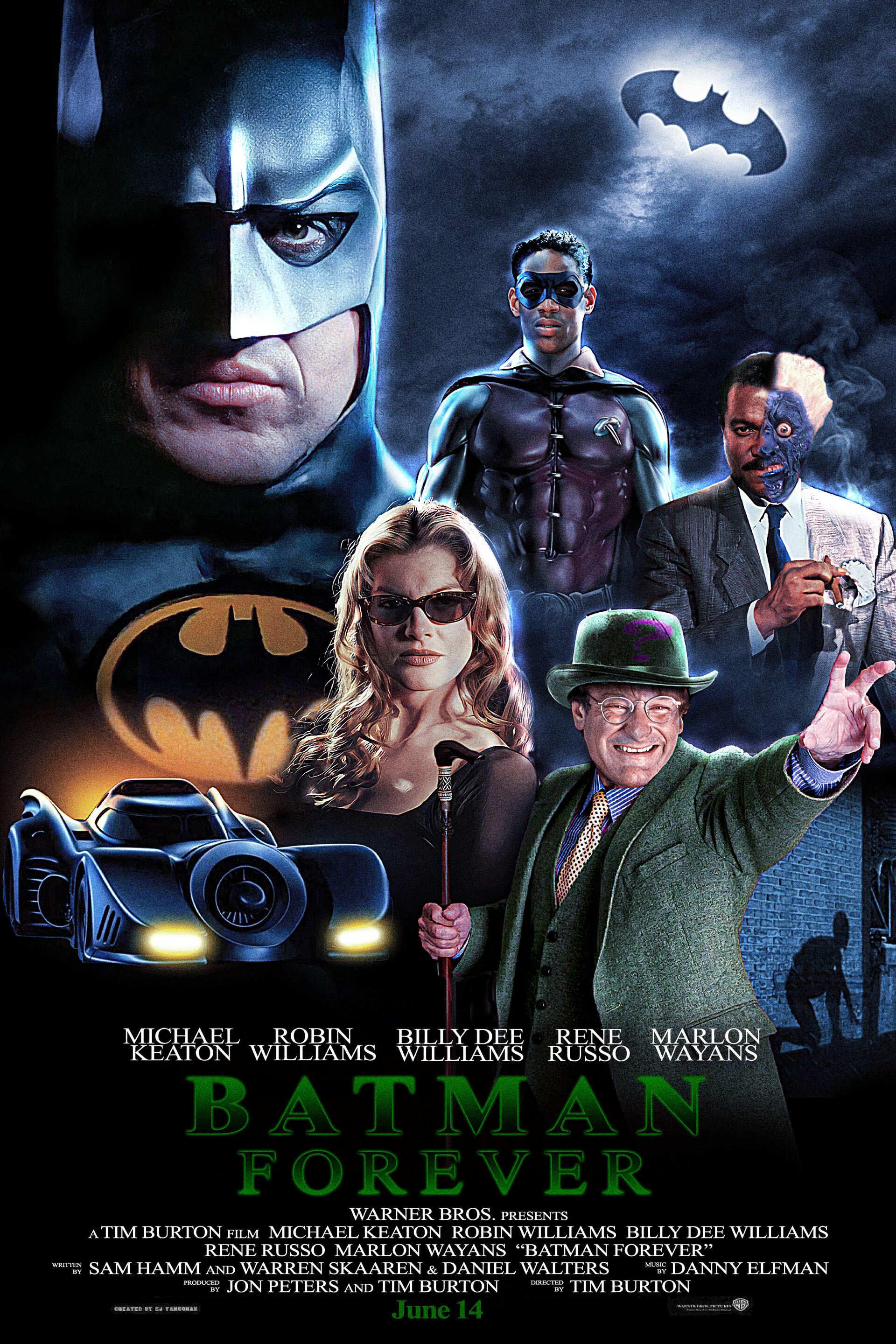 eftertiden Ib lejlighed ArtStation - Tim Burton's Batman Forever Poster