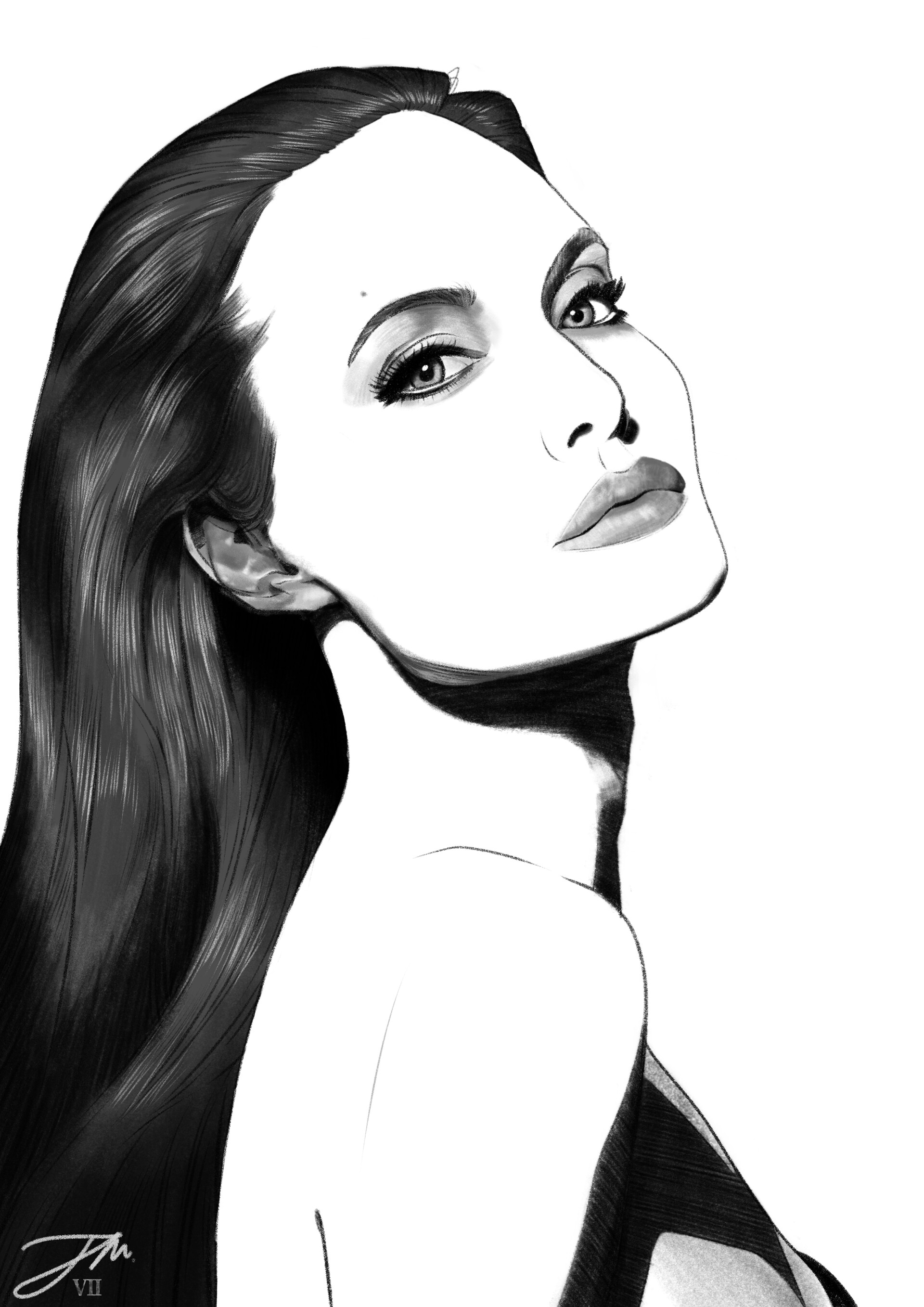 My pencil drawing of Angelina Jolie by AlexArt1994 on DeviantArt