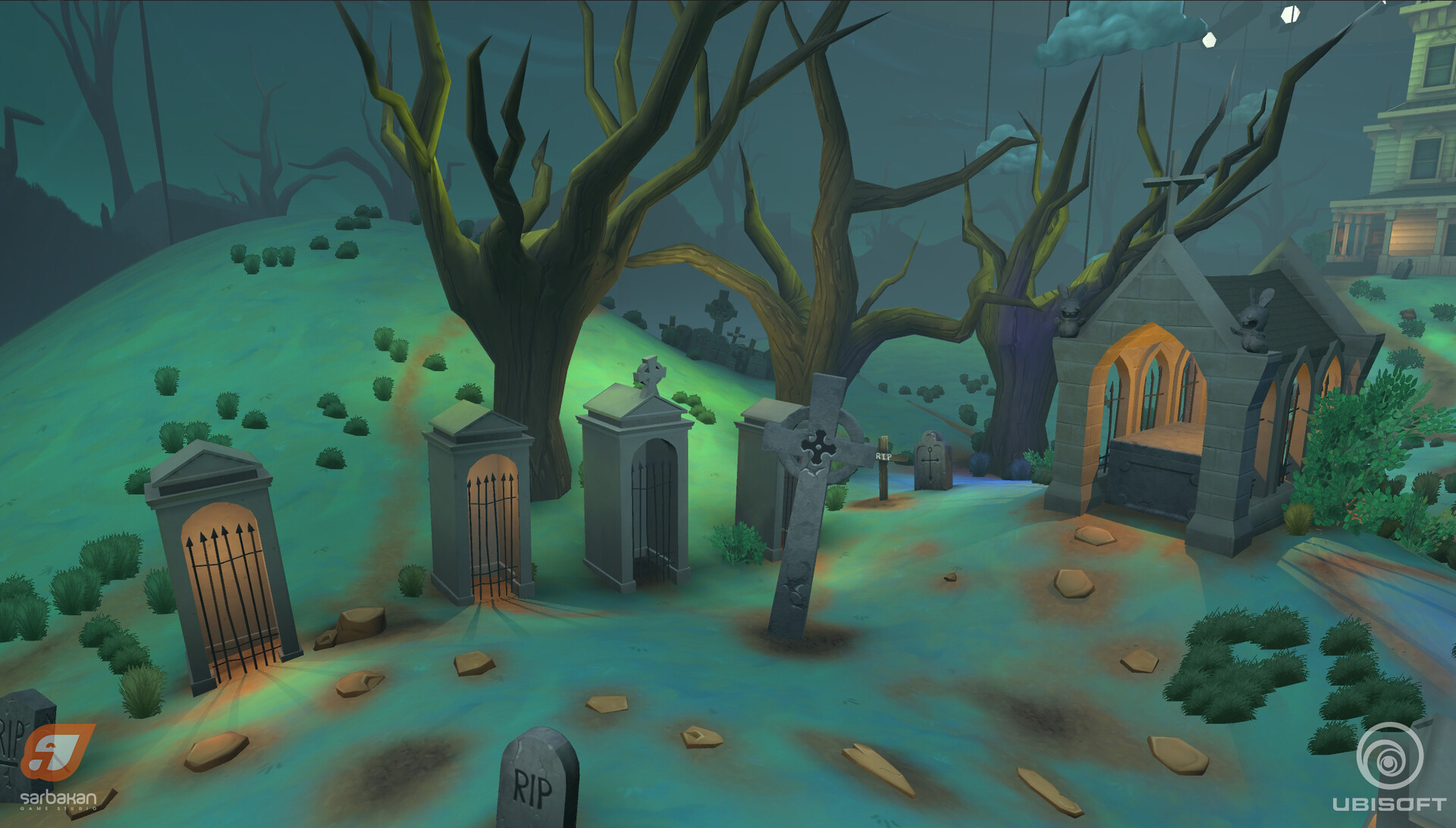 Mathieu Gosselin Rabbids Hollywood Arcade environments