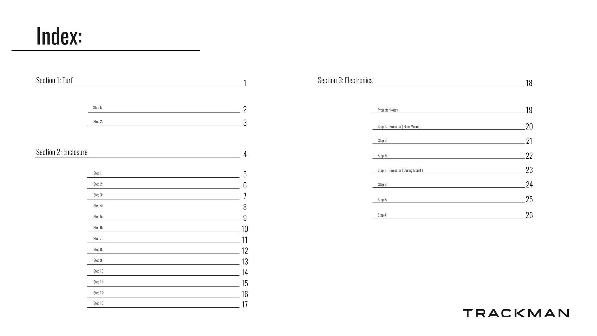 Blank Index Page Template
