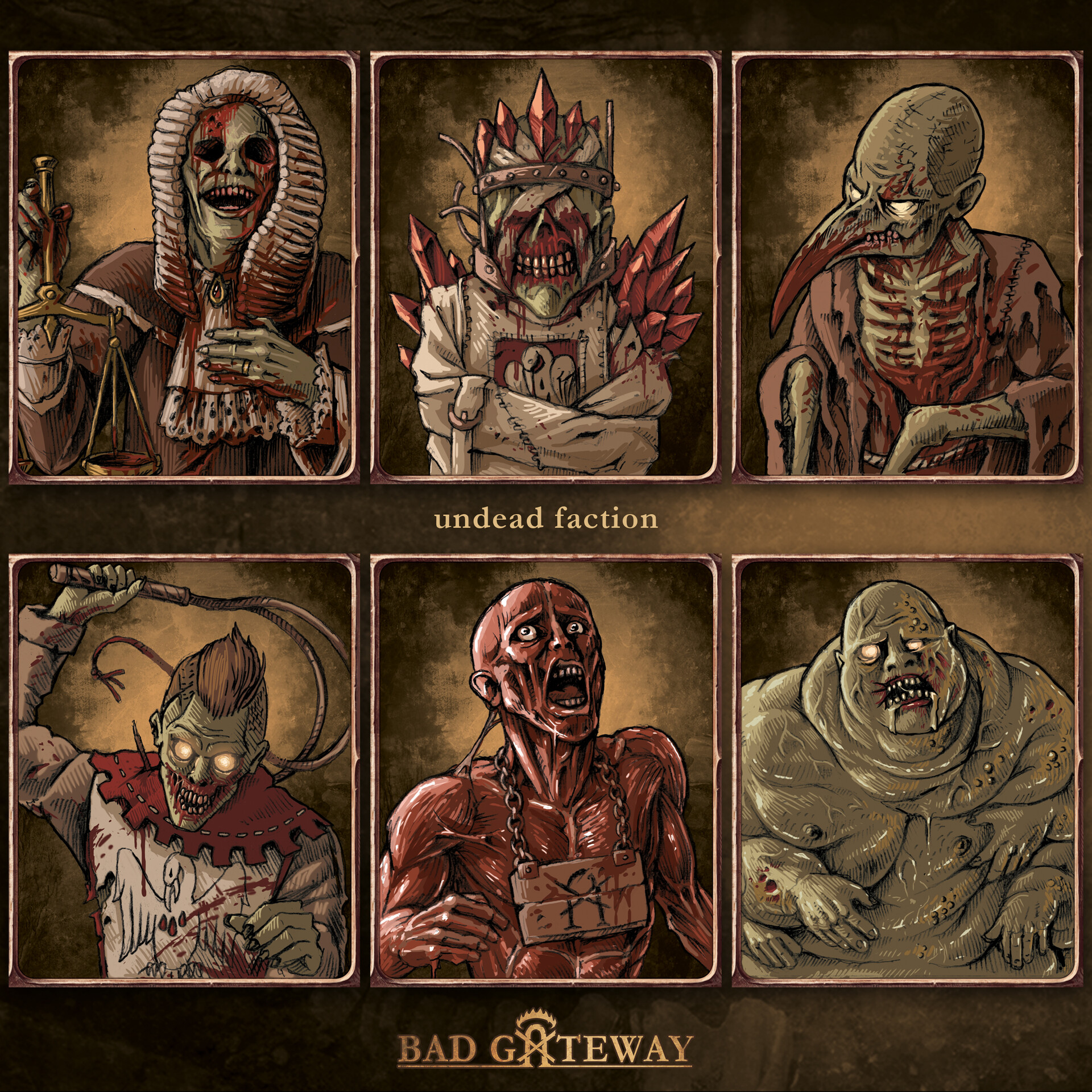 ArtStation - Undead creatures for the BadGateway board game by Theoretical  part