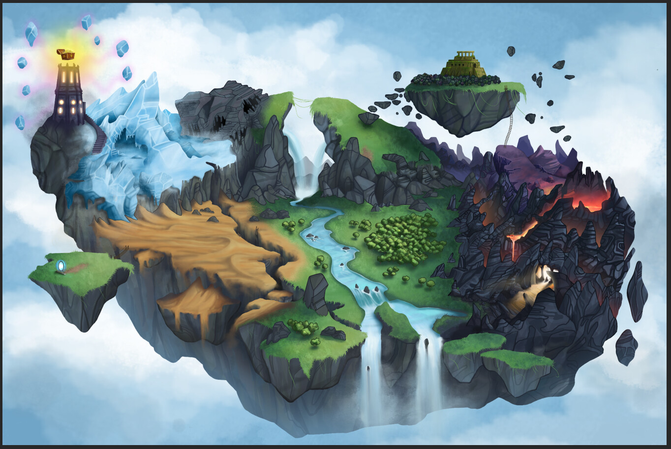 ArtStation Game Design Floating Island