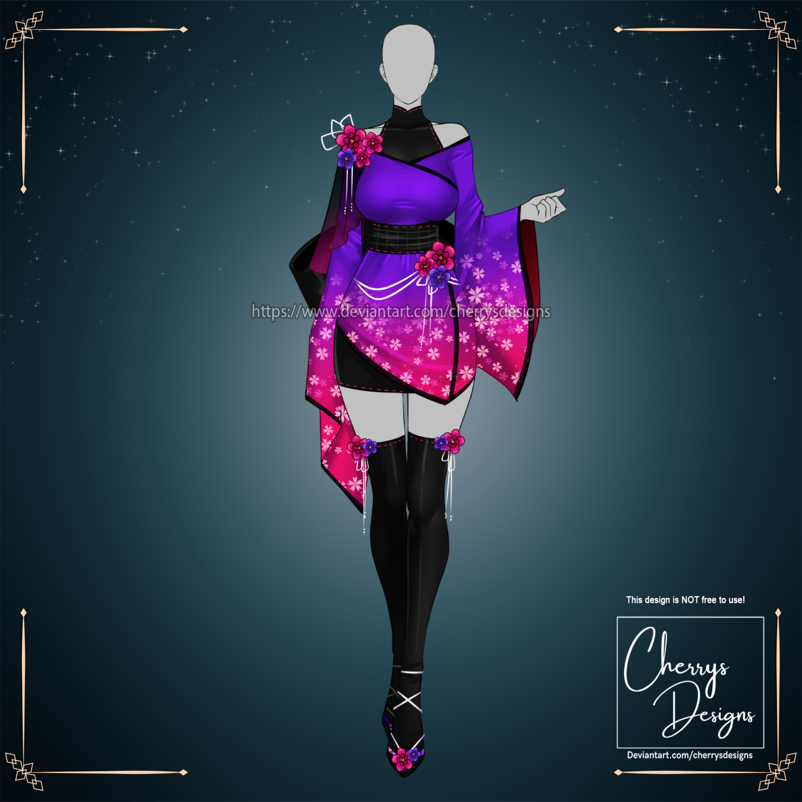 Cherry │ Outfit Designs - Kimono Designs