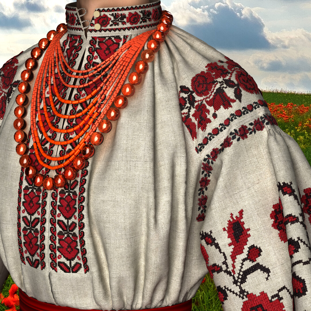 ArtStation - Ukrainian traditional shirt (sorochka) Created with ...