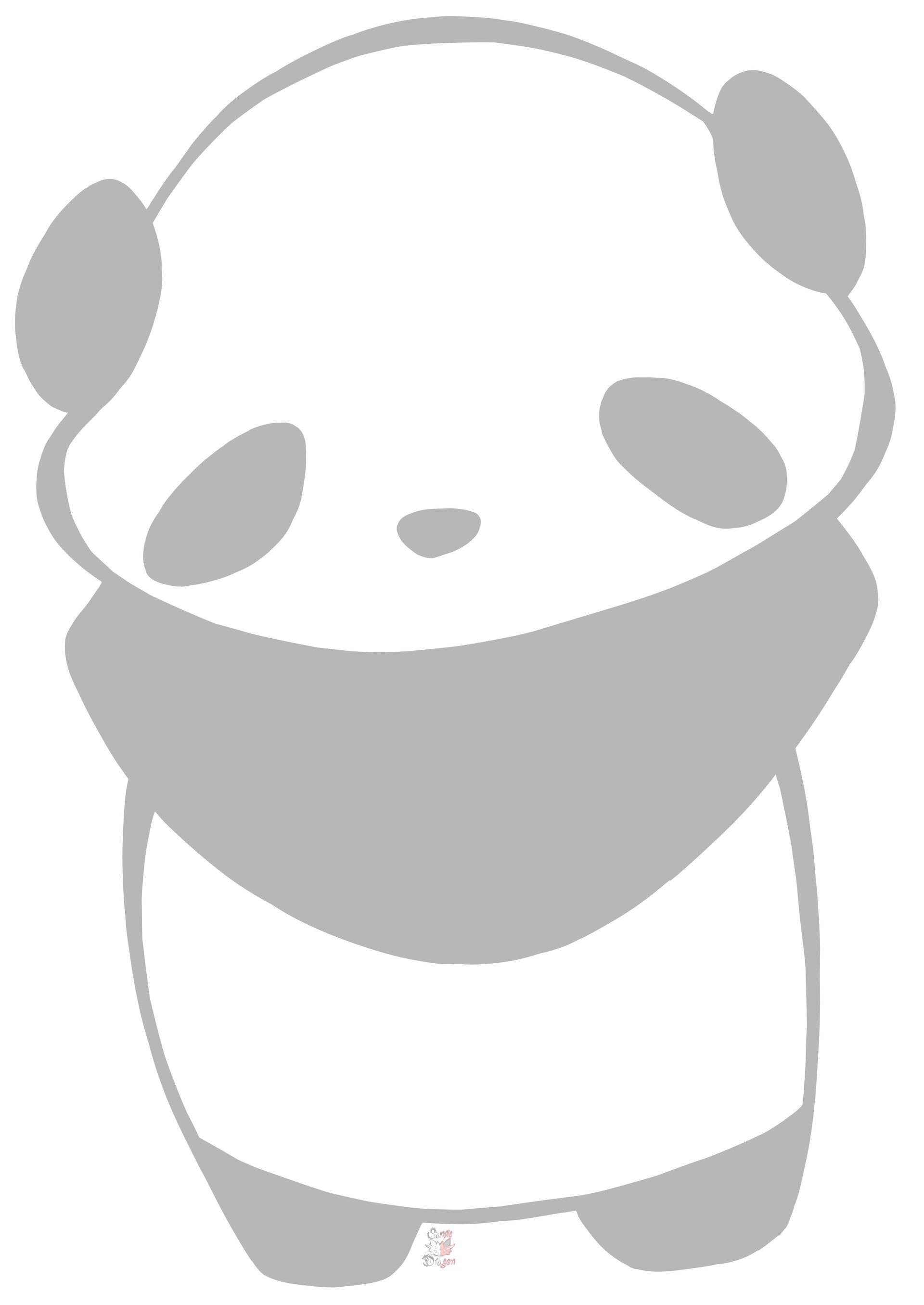 ArtStation - Happy Panda Chibi Coloring Page Free2Use