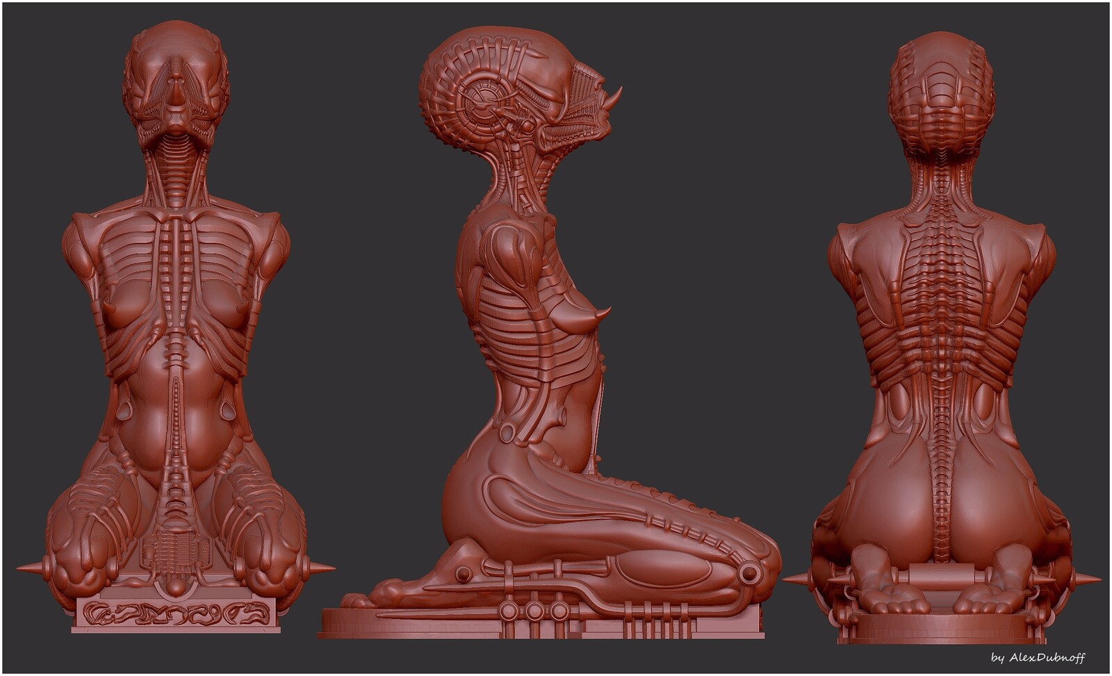 Alien kneeling