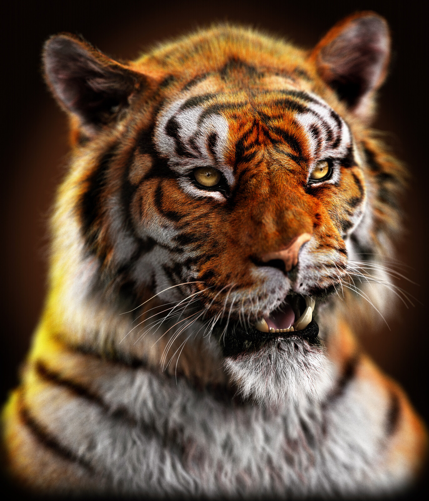 Tiger upright portrait 