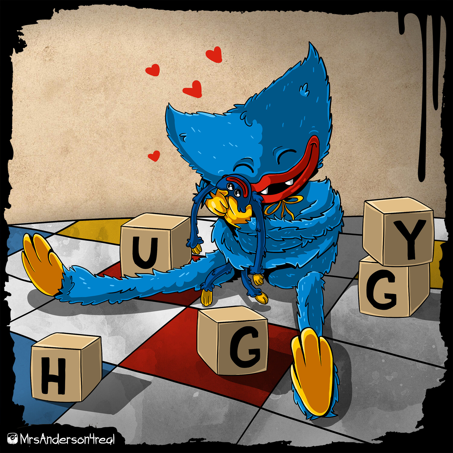 Poppy Playtime / Huggy Wuggy by CorporationFlamingo -- Fur Affinity [dot]  net