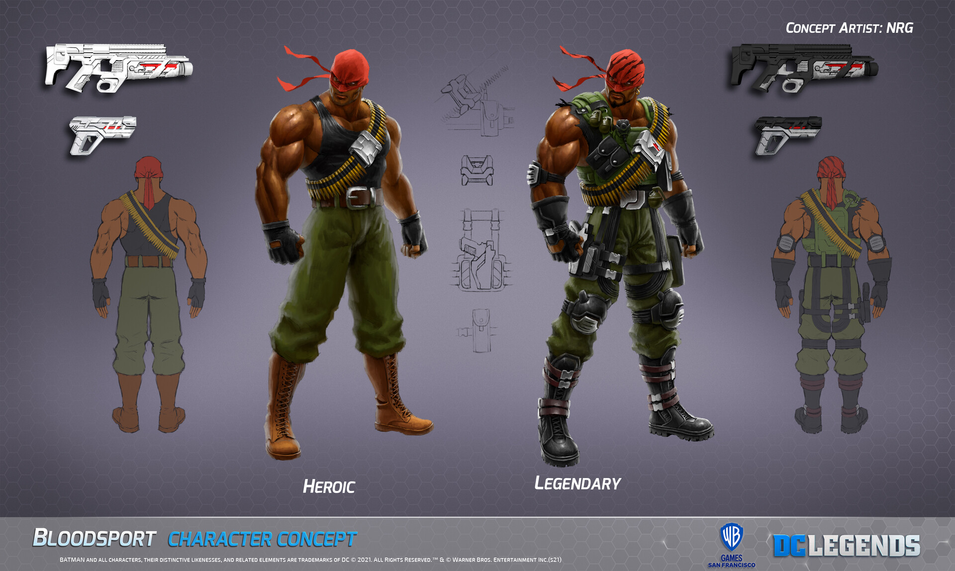 The NRG DC Legends Bloodsport concept art by NRG