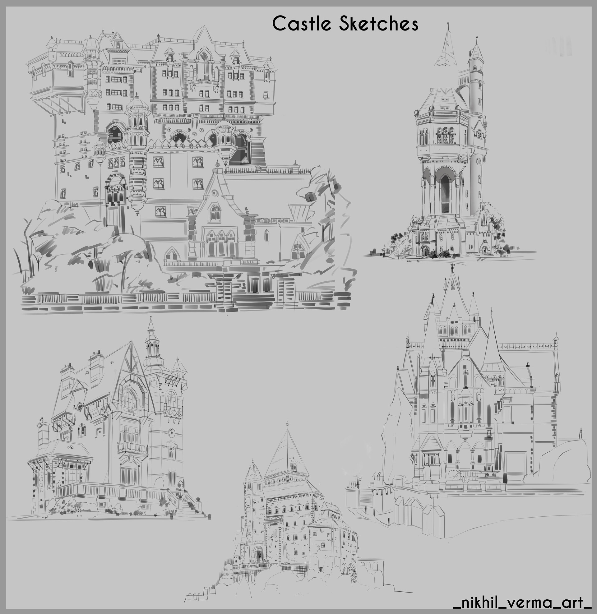 ArtStation - Castle Sketching