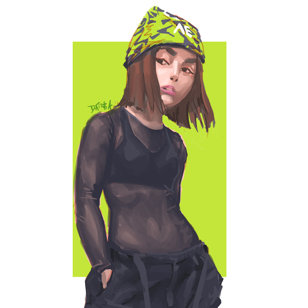 ArtStation - Green Hat (practice)