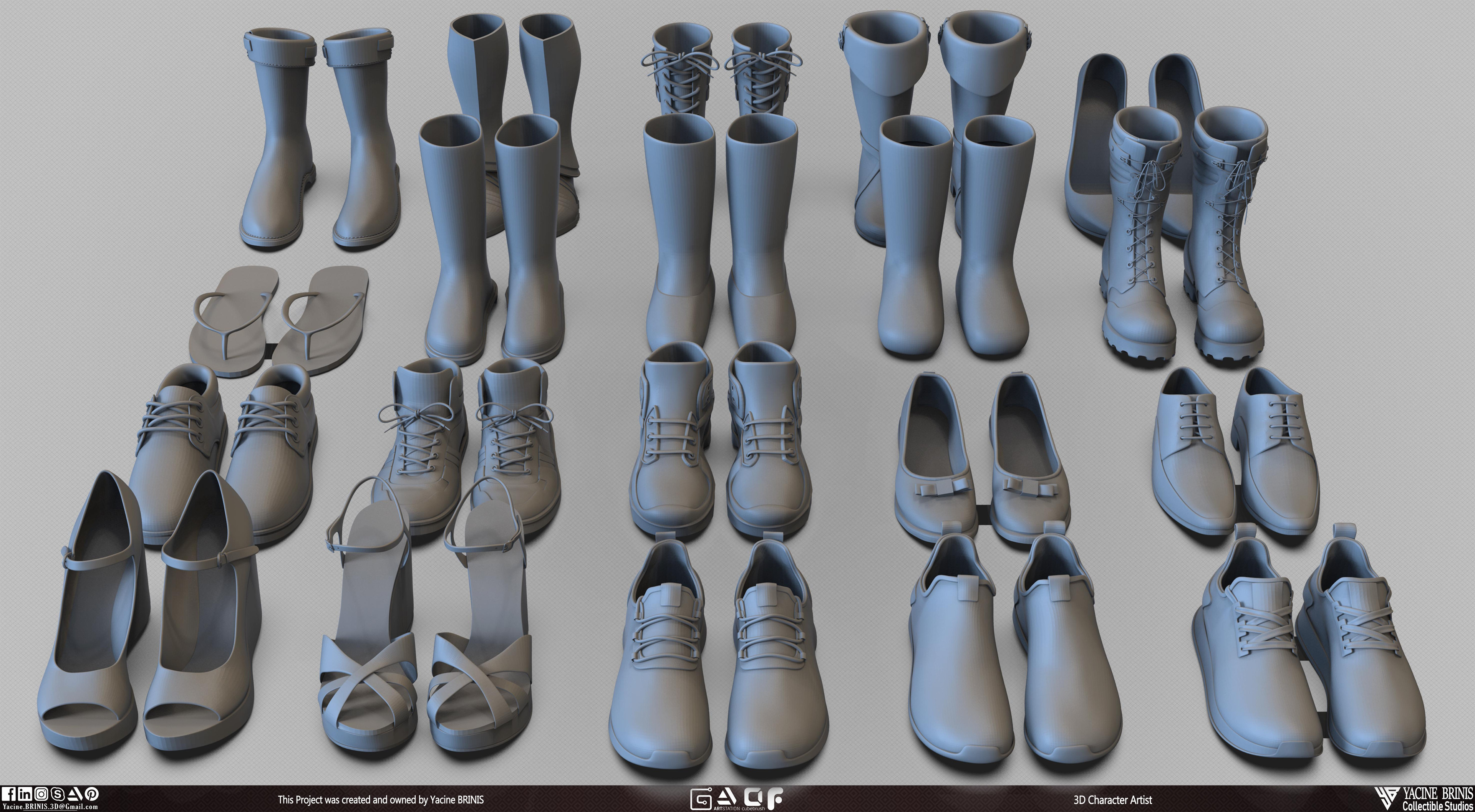 20 Shoes Pack sculpted By Yacine BRINIS Vol 03 Set 012