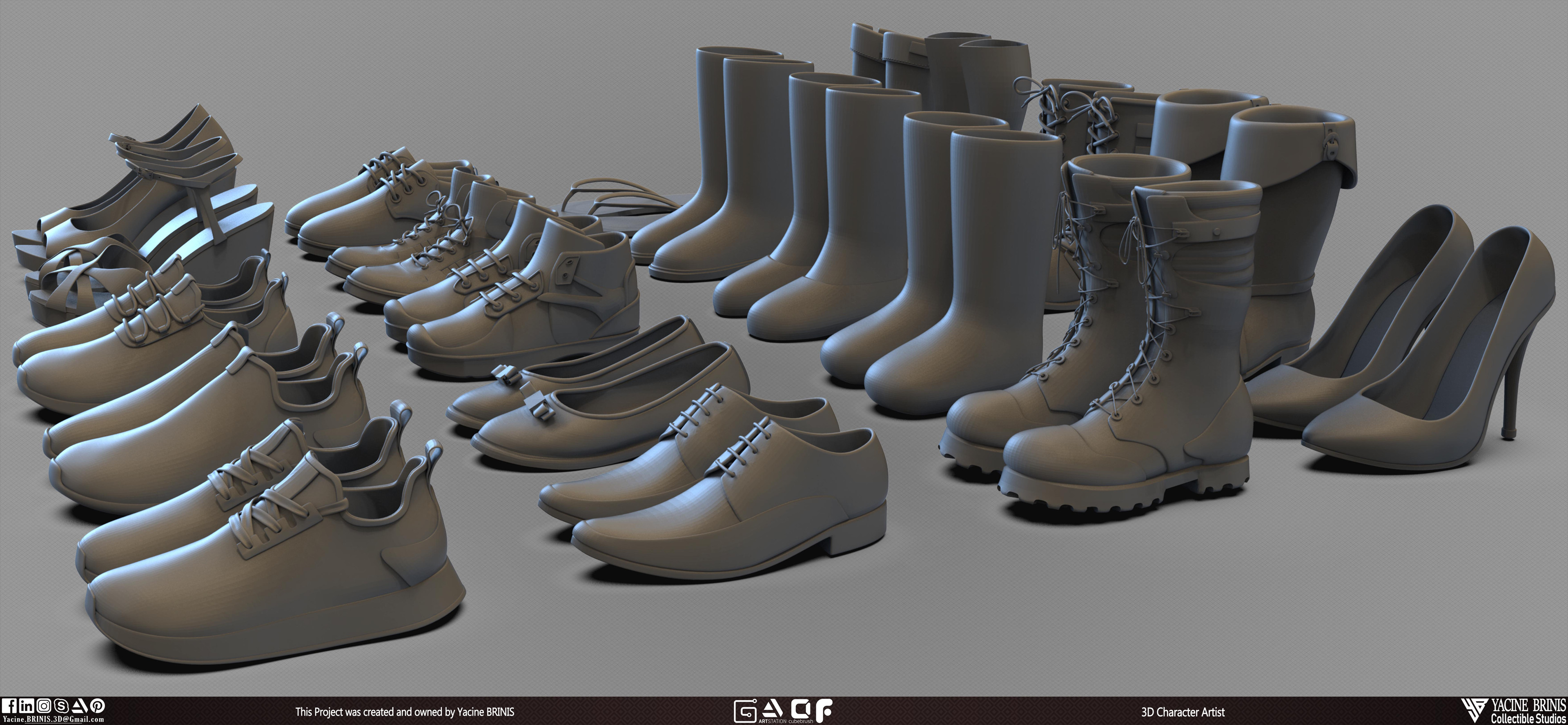 20 Shoes Pack sculpted By Yacine BRINIS Vol 03 Set 013