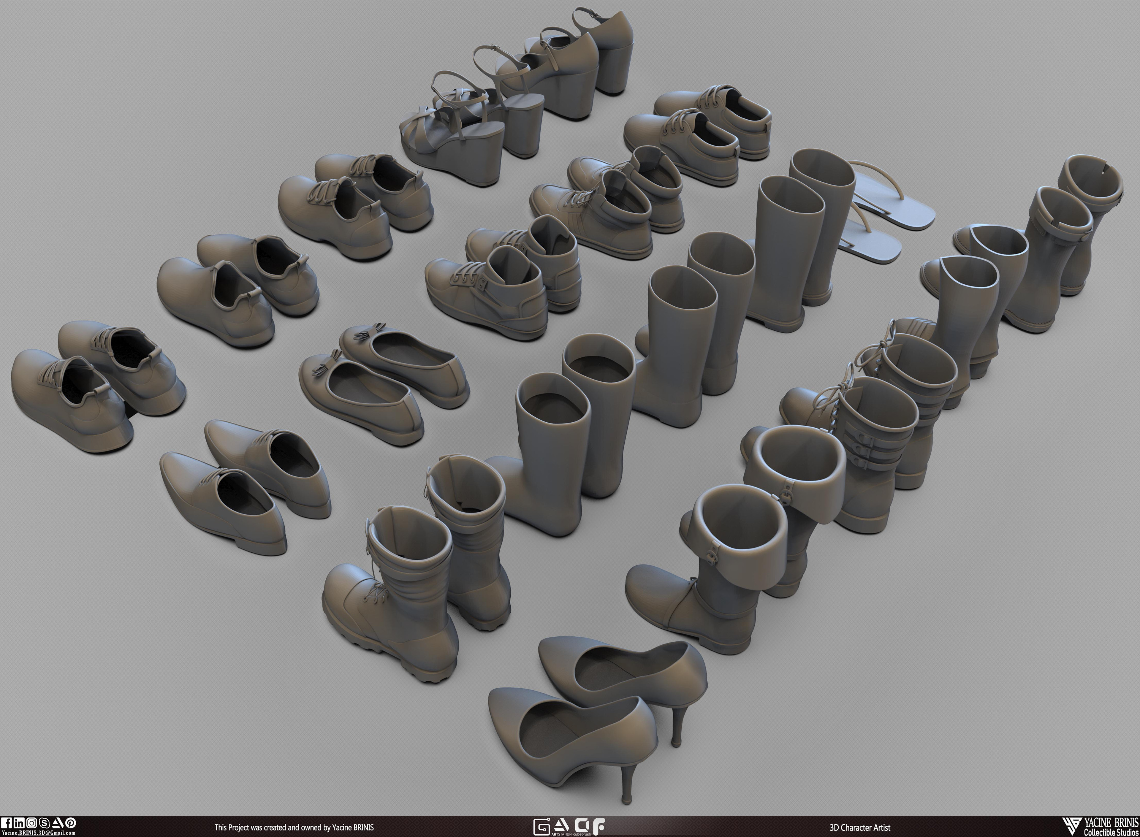 20 Shoes Pack sculpted By Yacine BRINIS Vol 03 Set 014