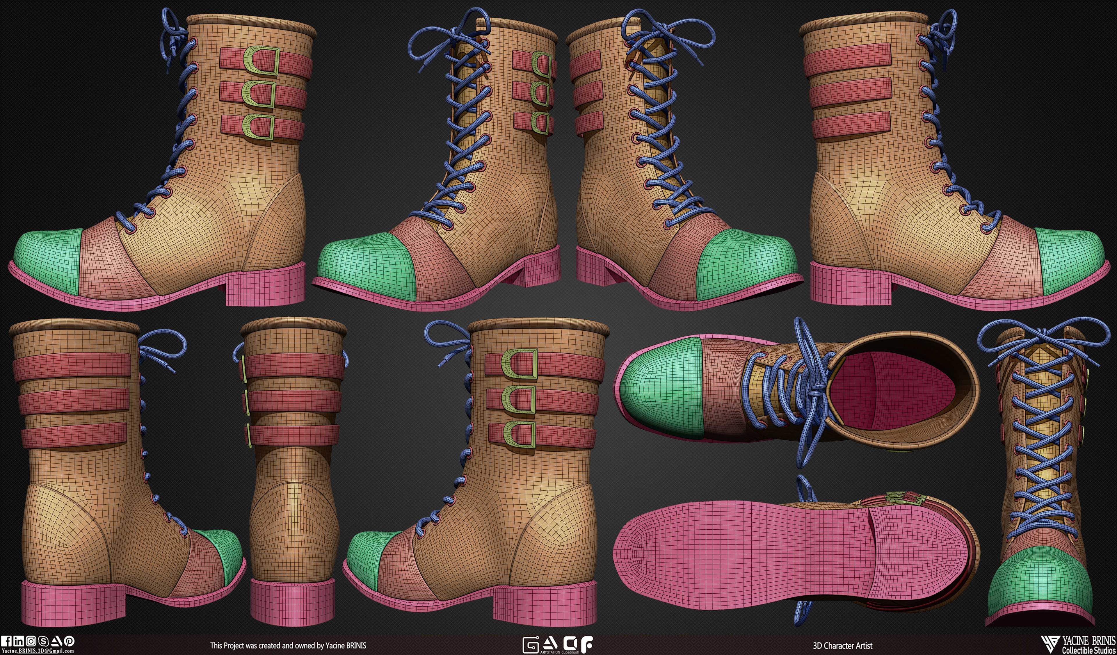20 Shoes Pack sculpted By Yacine BRINIS Vol 03 Set 038